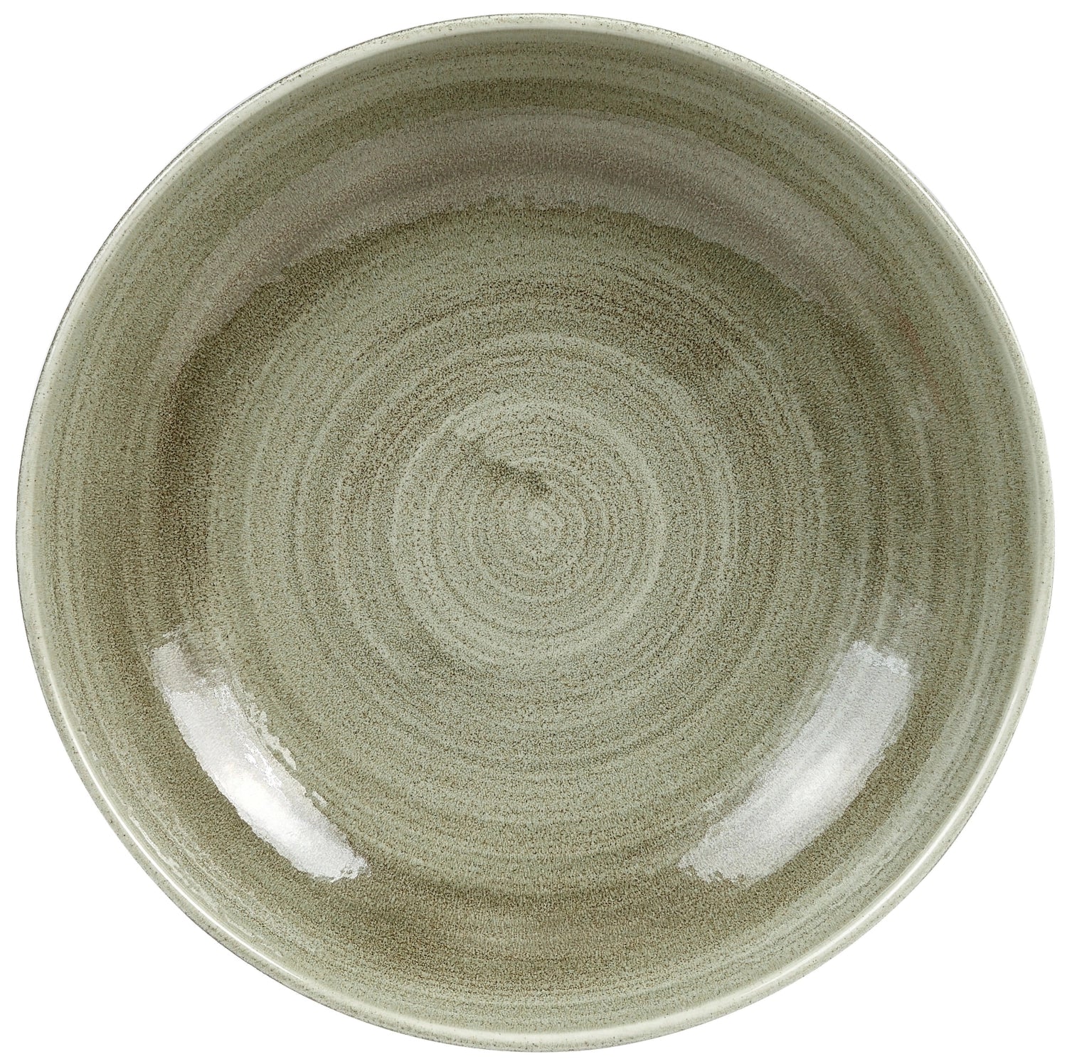 Stonecast Patina Borrished Green Coupe Teller deep 18.2cm