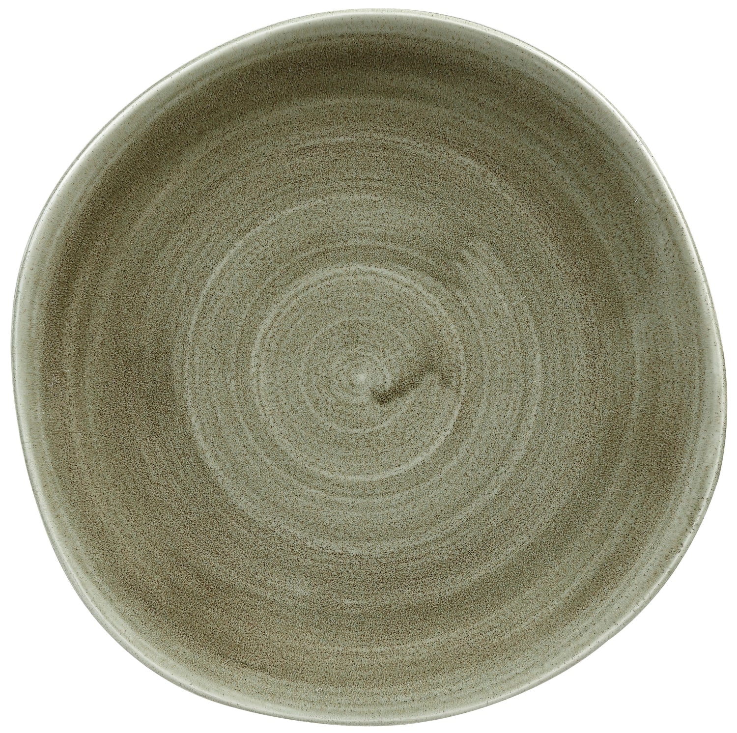 Stonecast patine onnue plaque organique verte plate 26,4 cm
