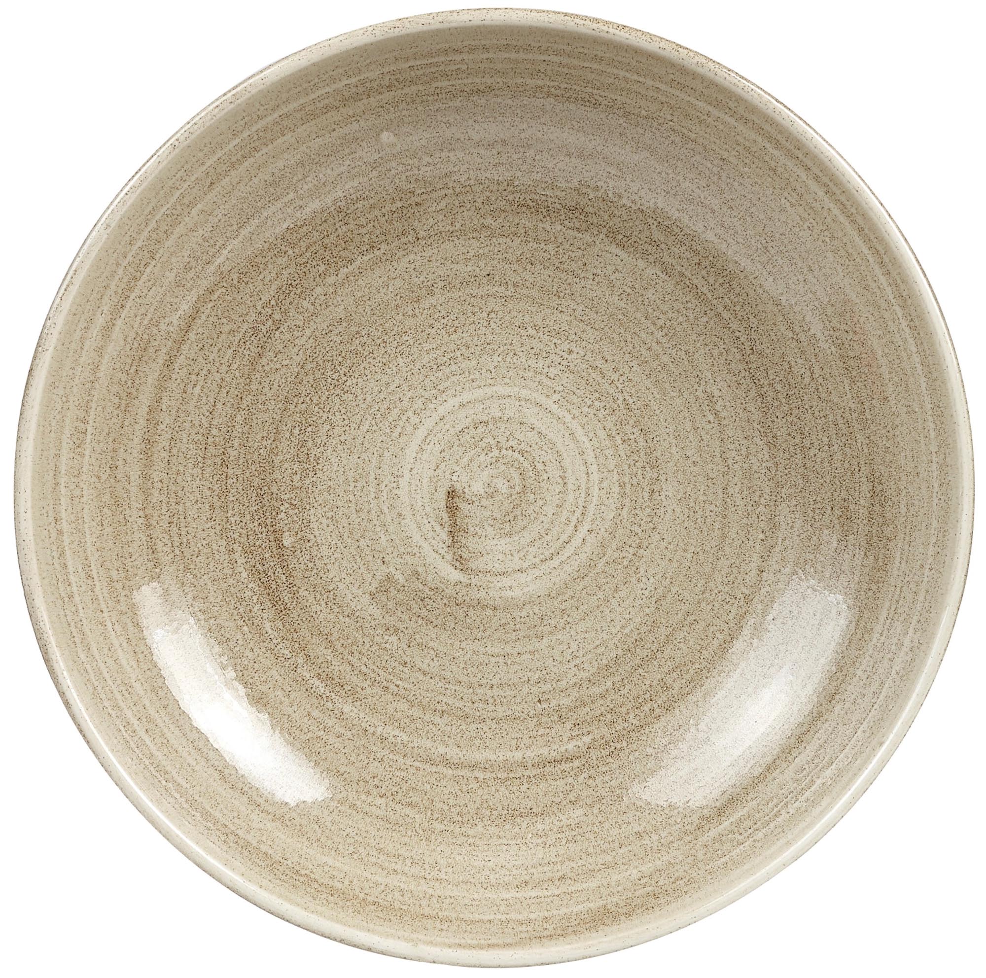 Stonecast patina antique taupe coupe plate deep 24.8cm