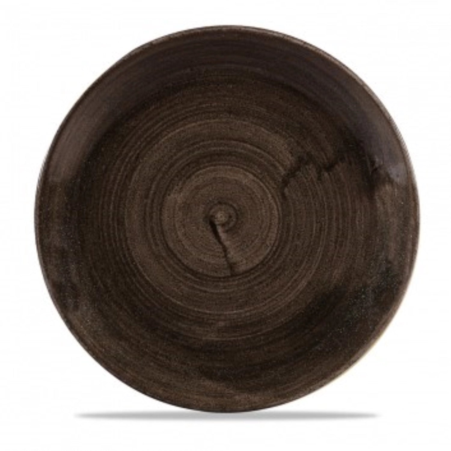 Stonecast patina iron black coupe plate flat 28.8cm