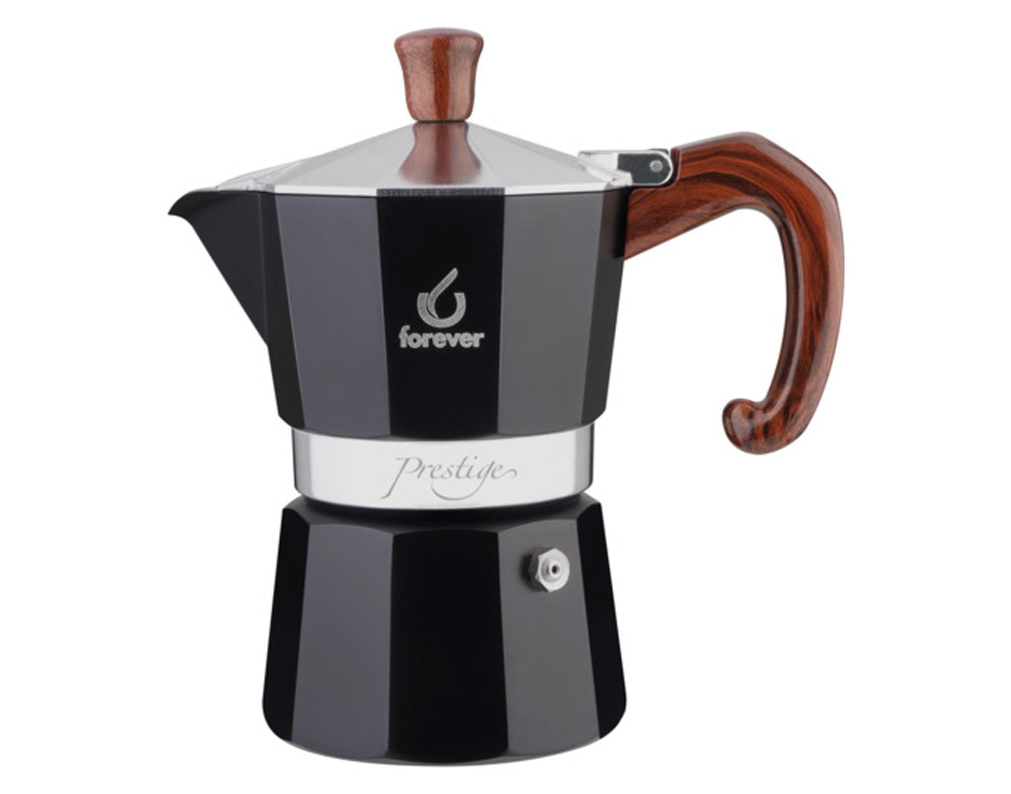 Entdecken Sie den FOREVER Kaffeezubereiter Radica Prestige für 3 Tassen. Hochwertiges Glas, Edelstahlrahmen, ergonomisch und leicht zu reinigen. Perfekt für Kaffeeliebhaber!