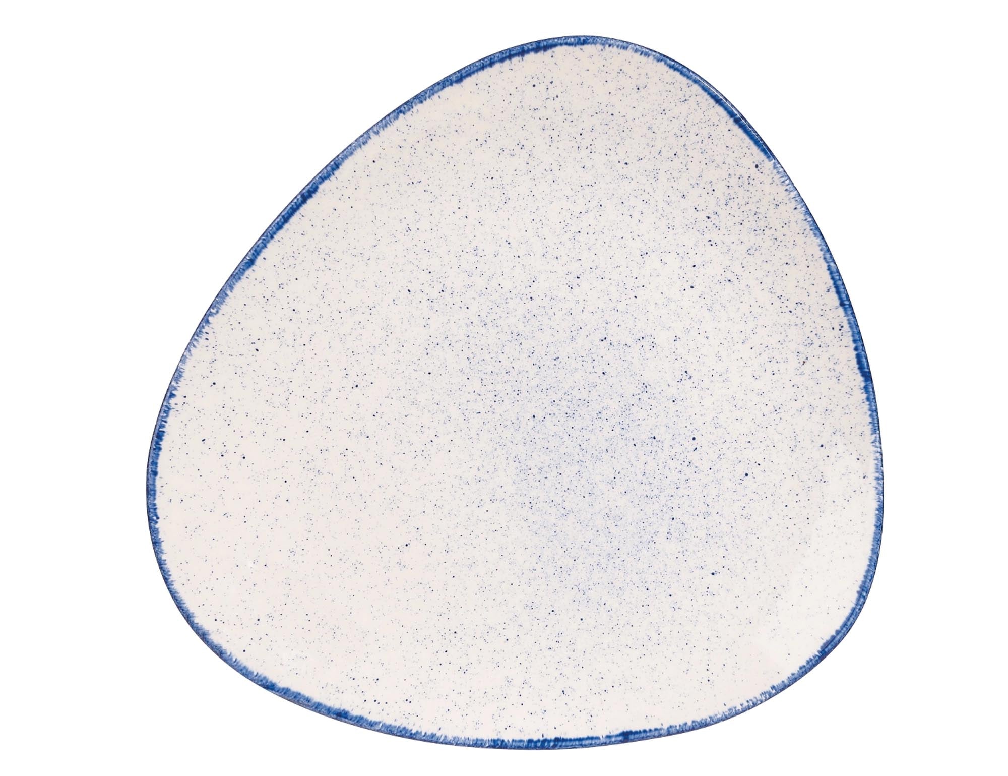 Stonecast Hints Indigo Blue Triangle Plate flat 26.5cm