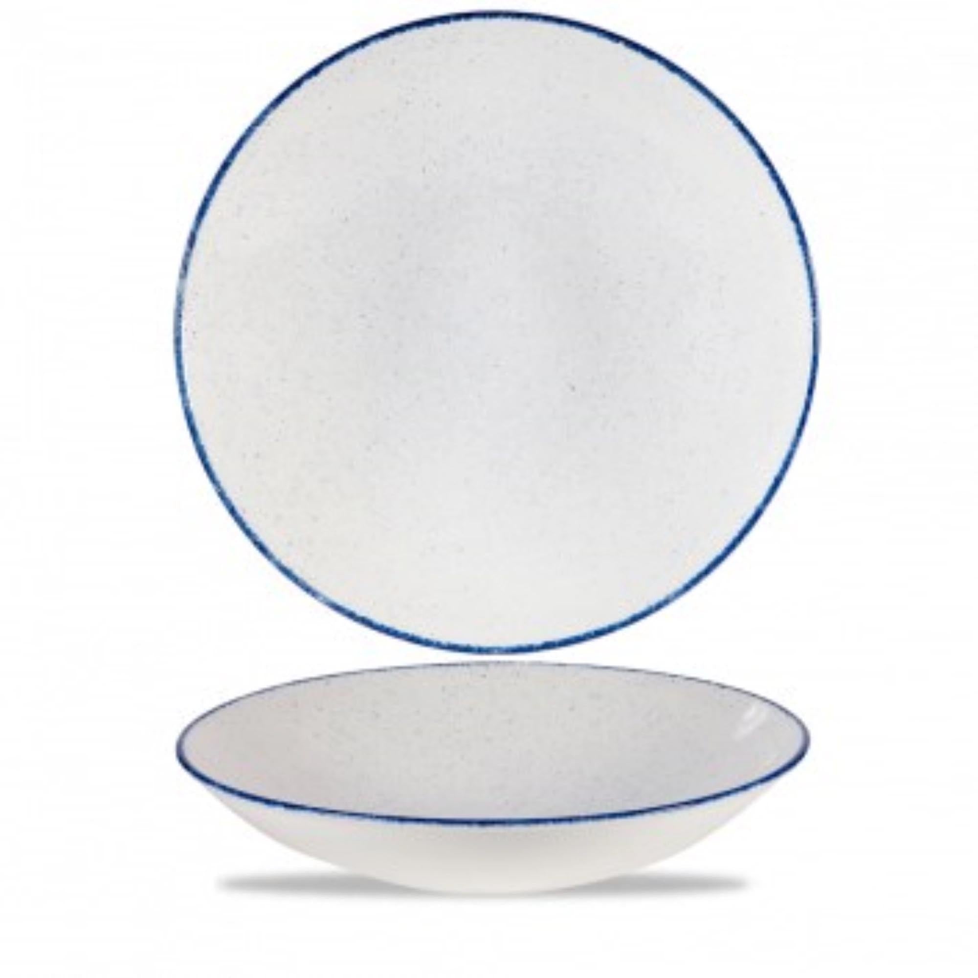 Stonecast Hints Indigo Blue Coupe plate deep 38.5cm