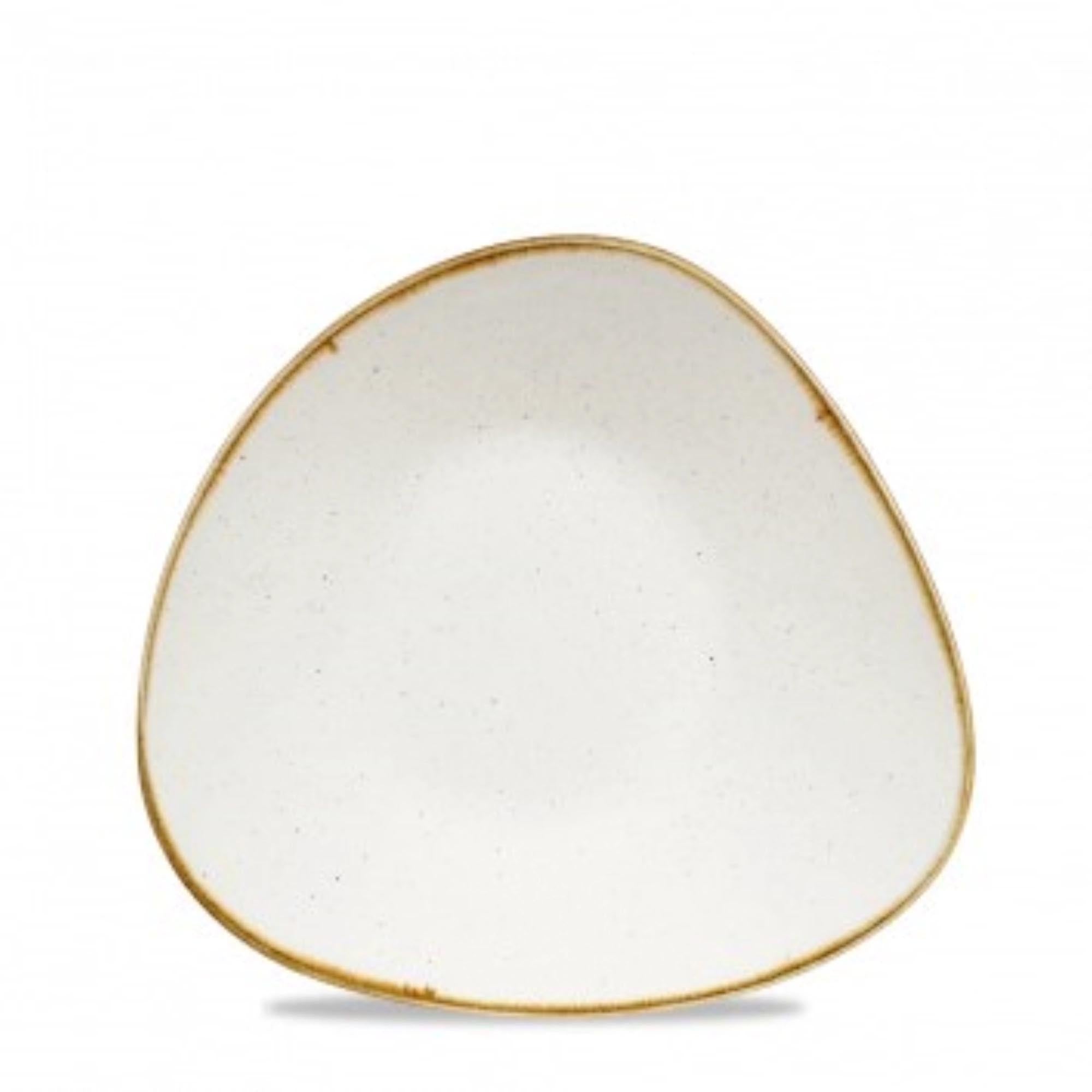 Stonecast Barley White Triangle Bowl 21x21cm