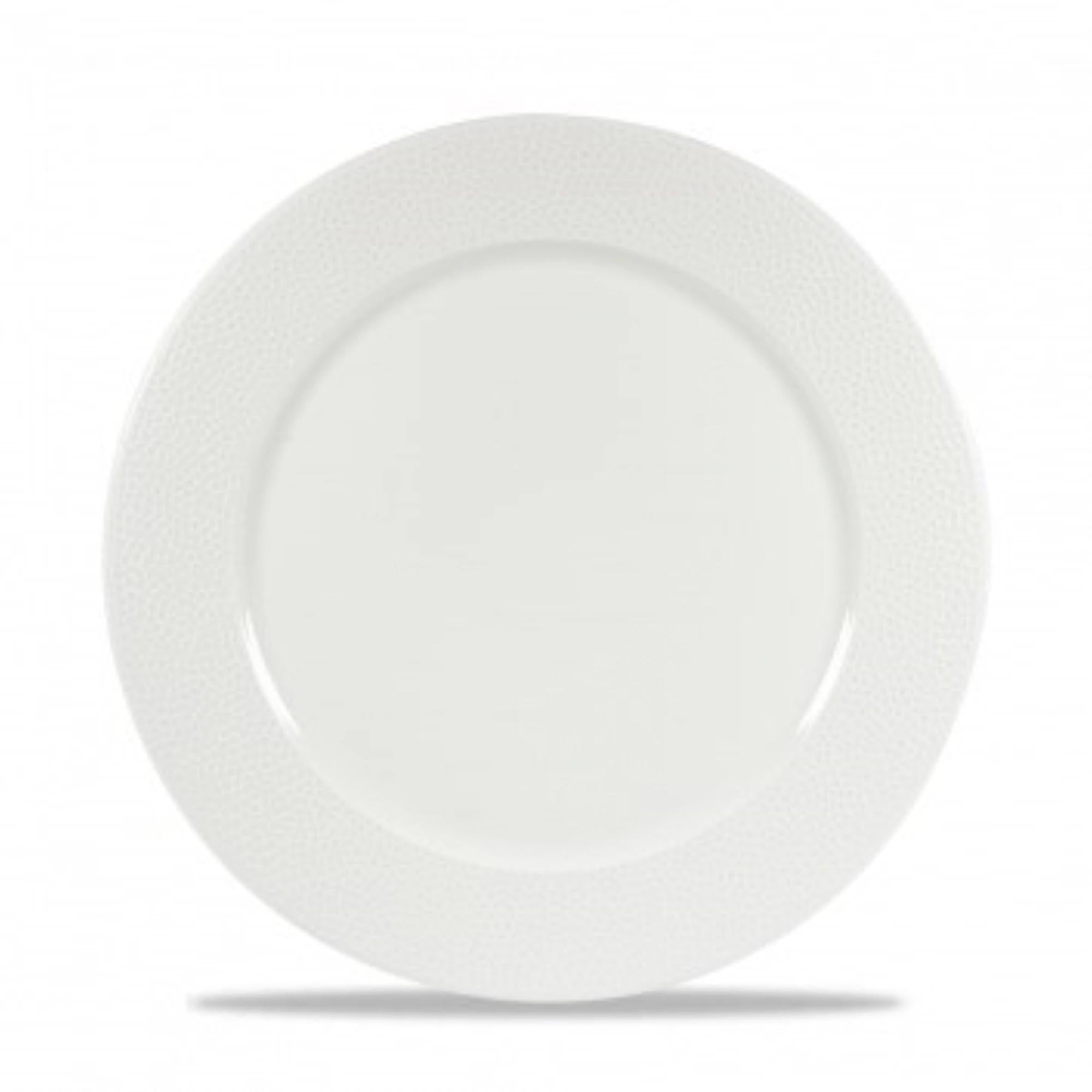 Elegante Isla White Platzteller von Churchill, 30,5 cm, aus robustem Porzellan, kratzfest, spülmaschinengeeignet, ideal für stilvolle Tischdekorationen.