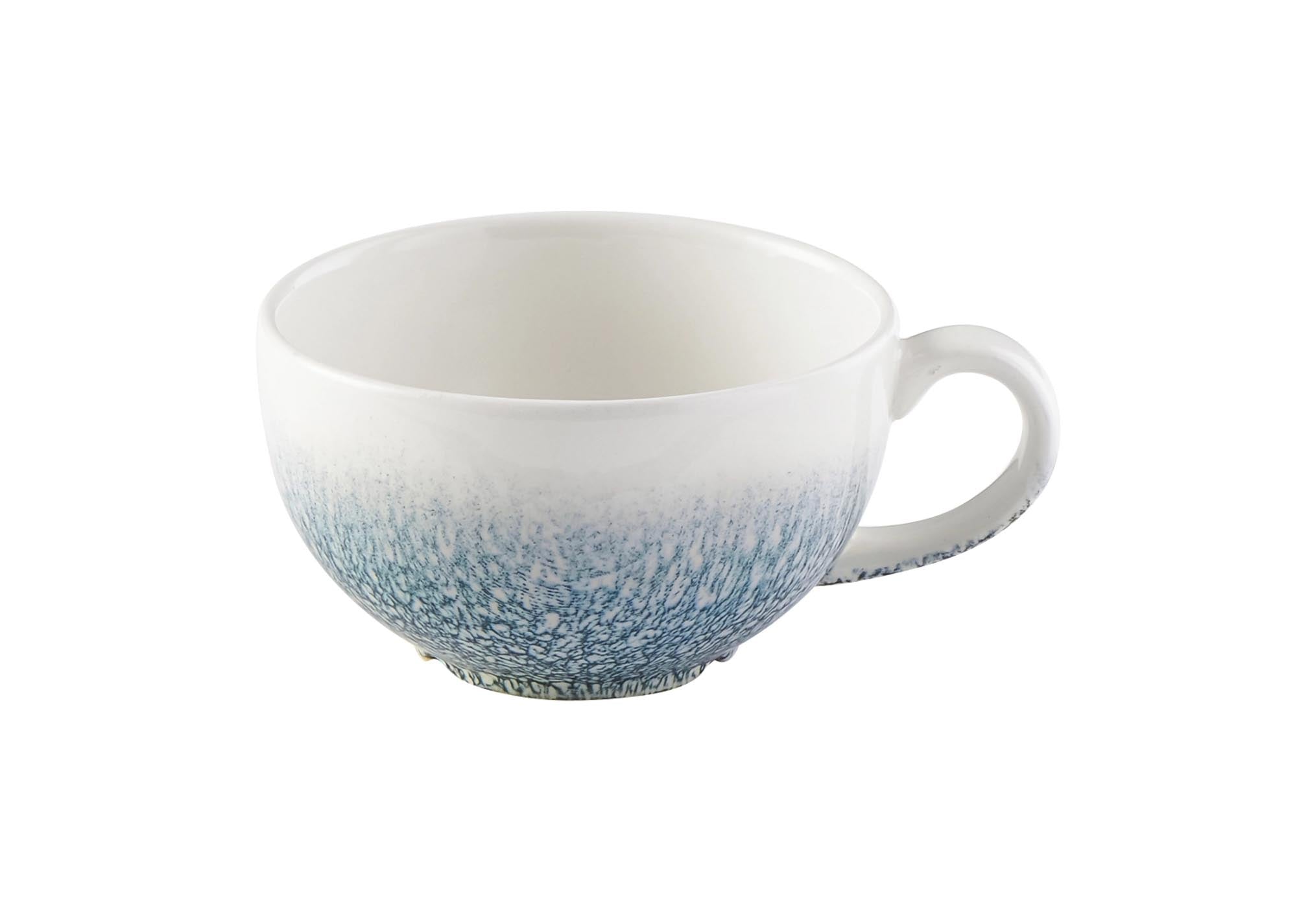 Elegante S.P. Raku Topaz Blue Tasse: 22.7cl, 5.5cm hoch, Porzellan, spülmaschinenfest, einzigartiges Design, ideal für Kaffee & Tee.