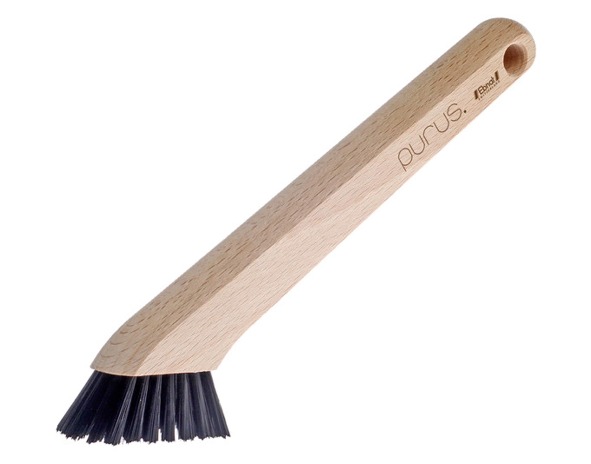 Entdecken Sie die nachhaltige EBNAT Abwaschbürste Purus 22 cm aus Buchenholz und biobasiertem Kunststoff für umweltfreundliches Abwaschen.