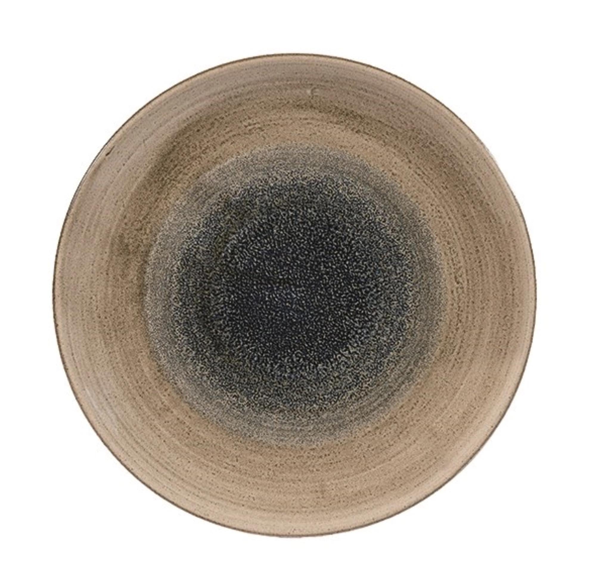 Eleganter 28,8 cm Stonecast Aqueous Bayou Teller von Churchill: Handbemalt, langlebig, ideal für Gastronomie. Perfekt für stilvolle Präsentationen.