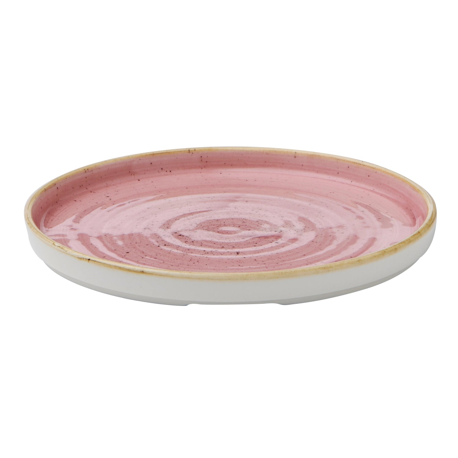 Zarter Walled Teller in Petal Pink von Churchill, 21 cm Durchmesser, perfekt für ansprechende Präsentation und kreative Anrichte.