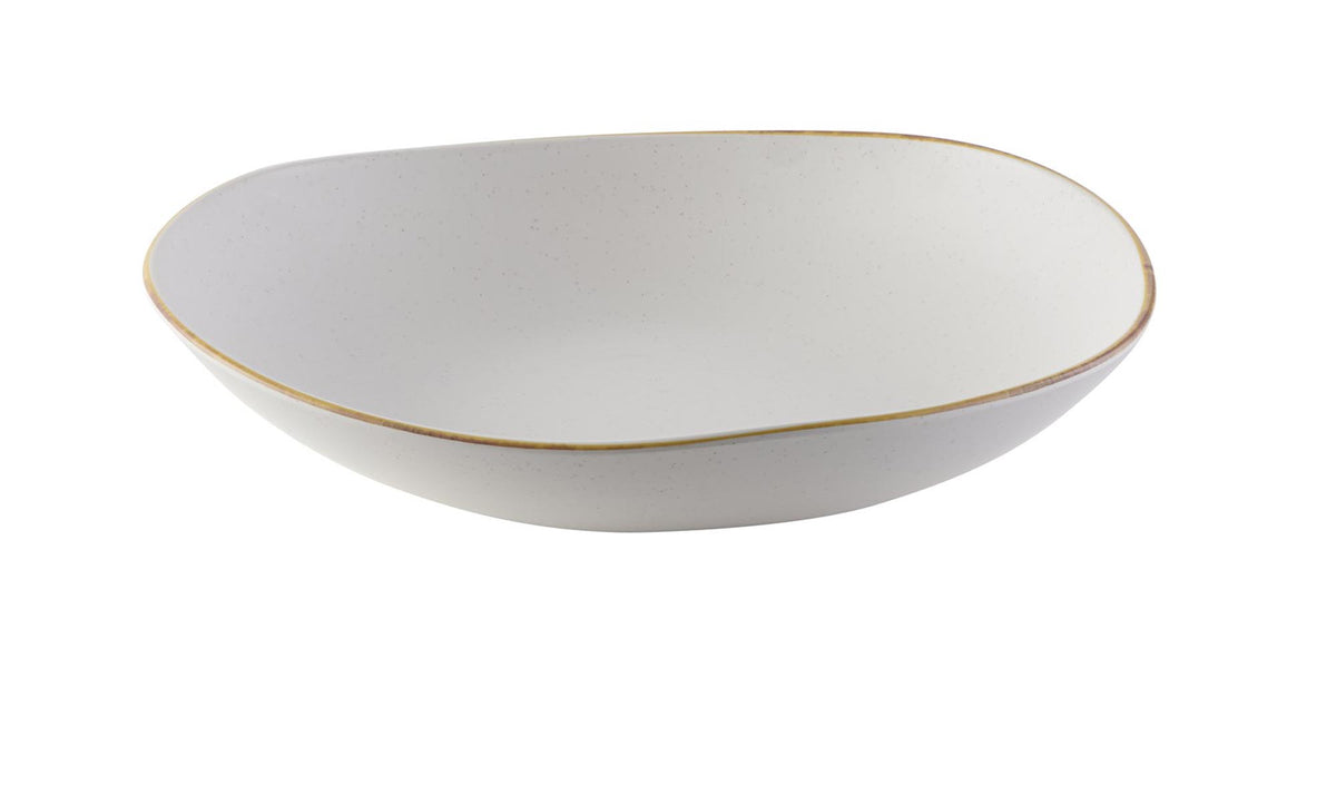 Stonecast Melamine Barley White Trace Bowl 38cm in Weiss präsentiert im Onlineshop von KAQTU Design AG. Schüssel ist von Churchill
