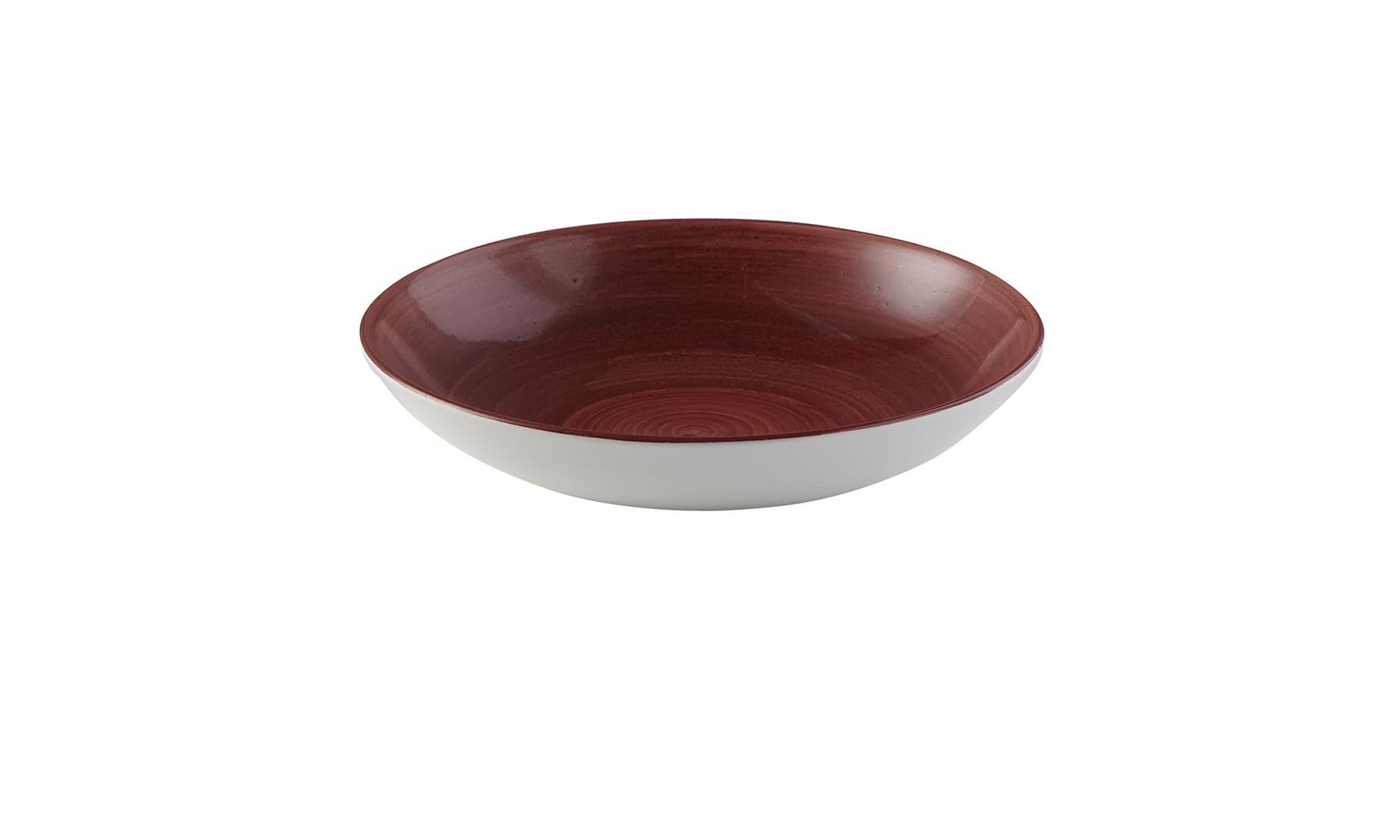 Stonecast patina red rust coupe plate deep 24.8cm