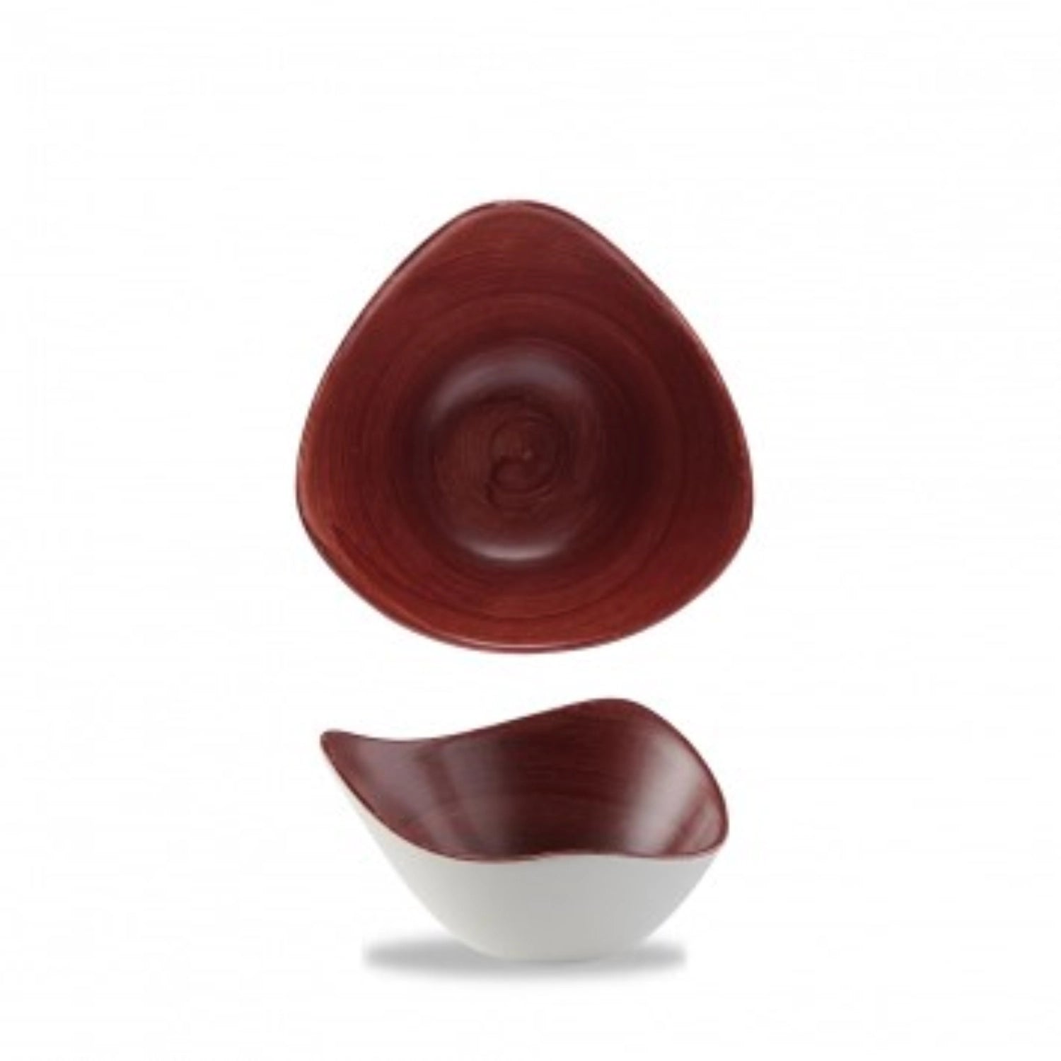 Stonecast Patina Red Rust Triangle Bowl 15.3cm