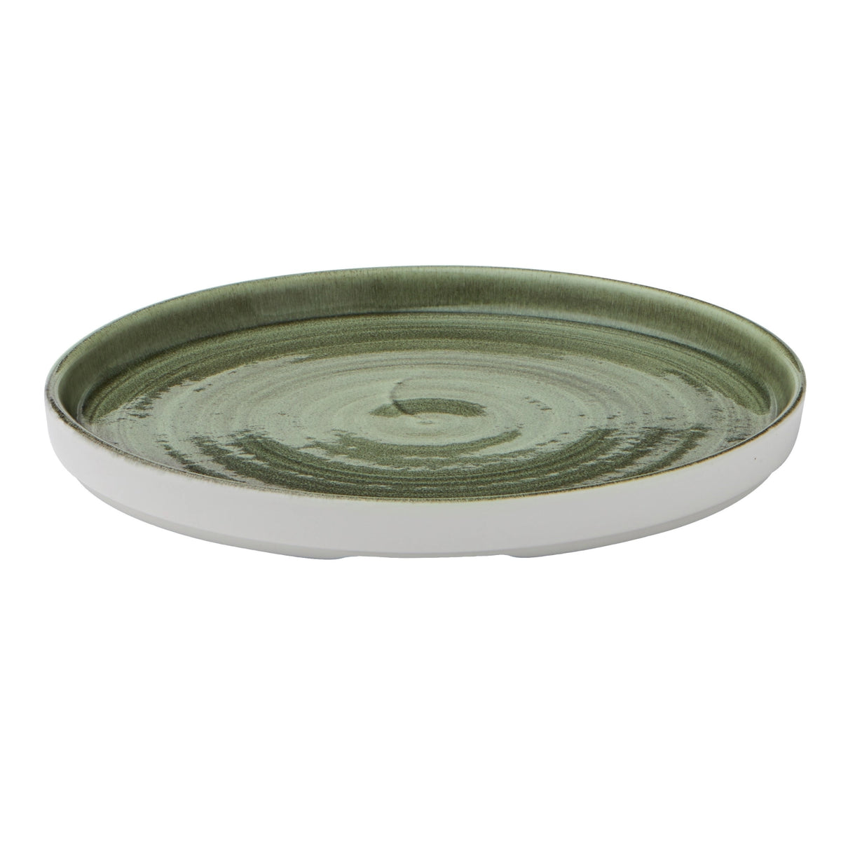 Stonecast Patina Burnished Green Walled Teller 21cm, H2cm in Grün präsentiert im Onlineshop von KAQTU Design AG. Teller ist von Churchill
