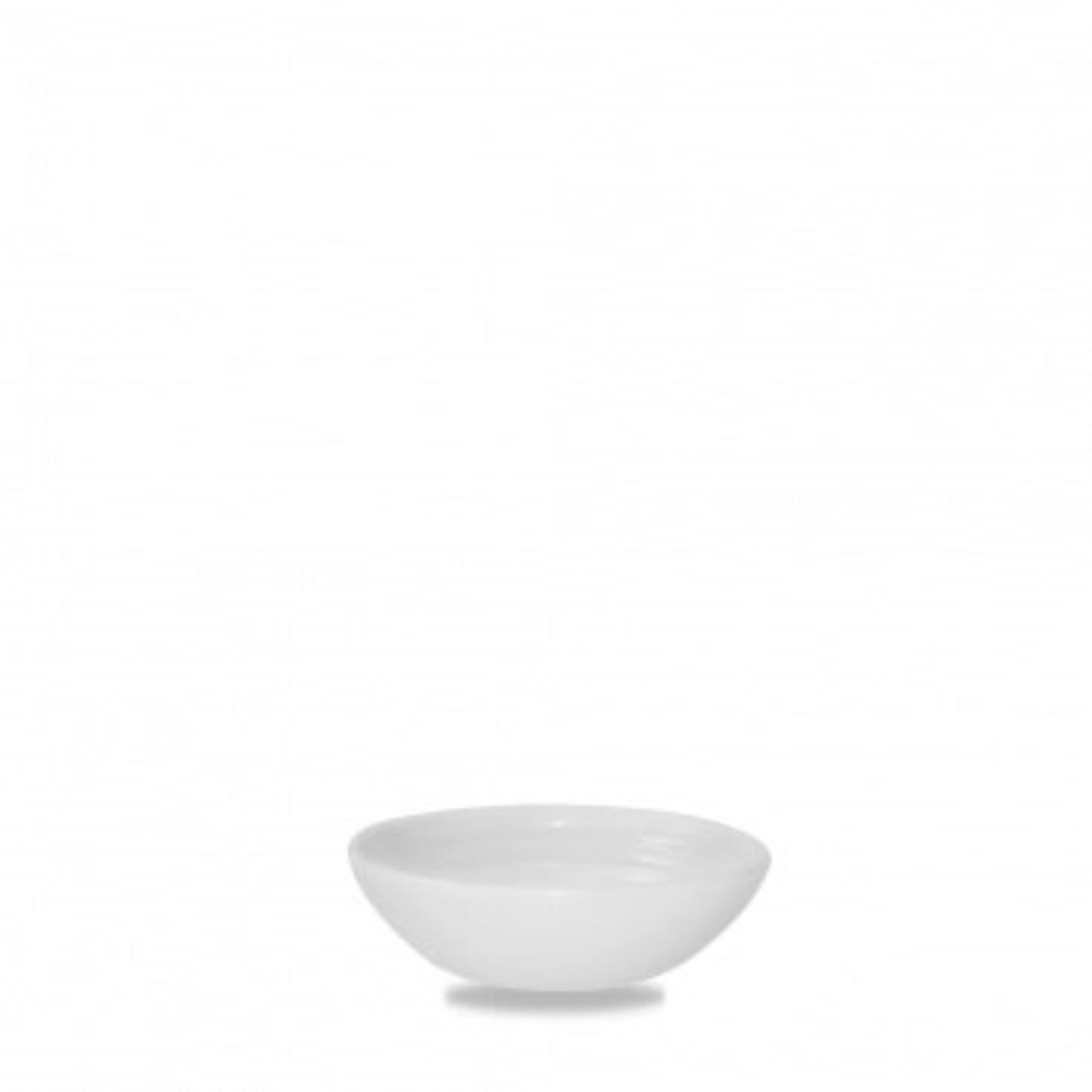 Elegante weiße Ripple Dip Schale von Churchill, 11.3x3.5cm, 14cl, ideal für ansprechende Präsentation von Dips und Snacks bei Feiern.