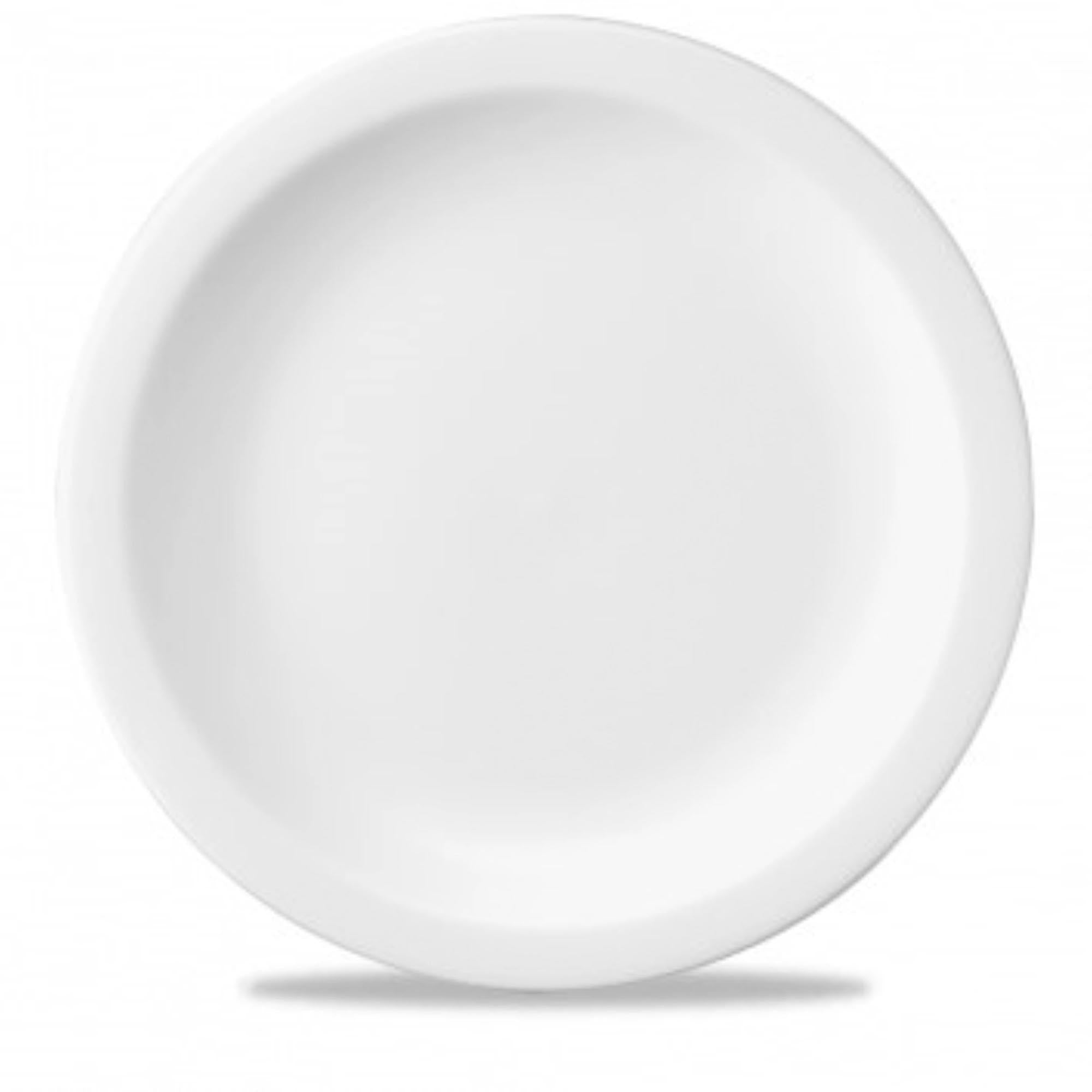 Eleganter 30.5cm Porzellanteller von Churchill: langlebig, spülmaschinenfest, ideal für stilvolle Präsentationen.