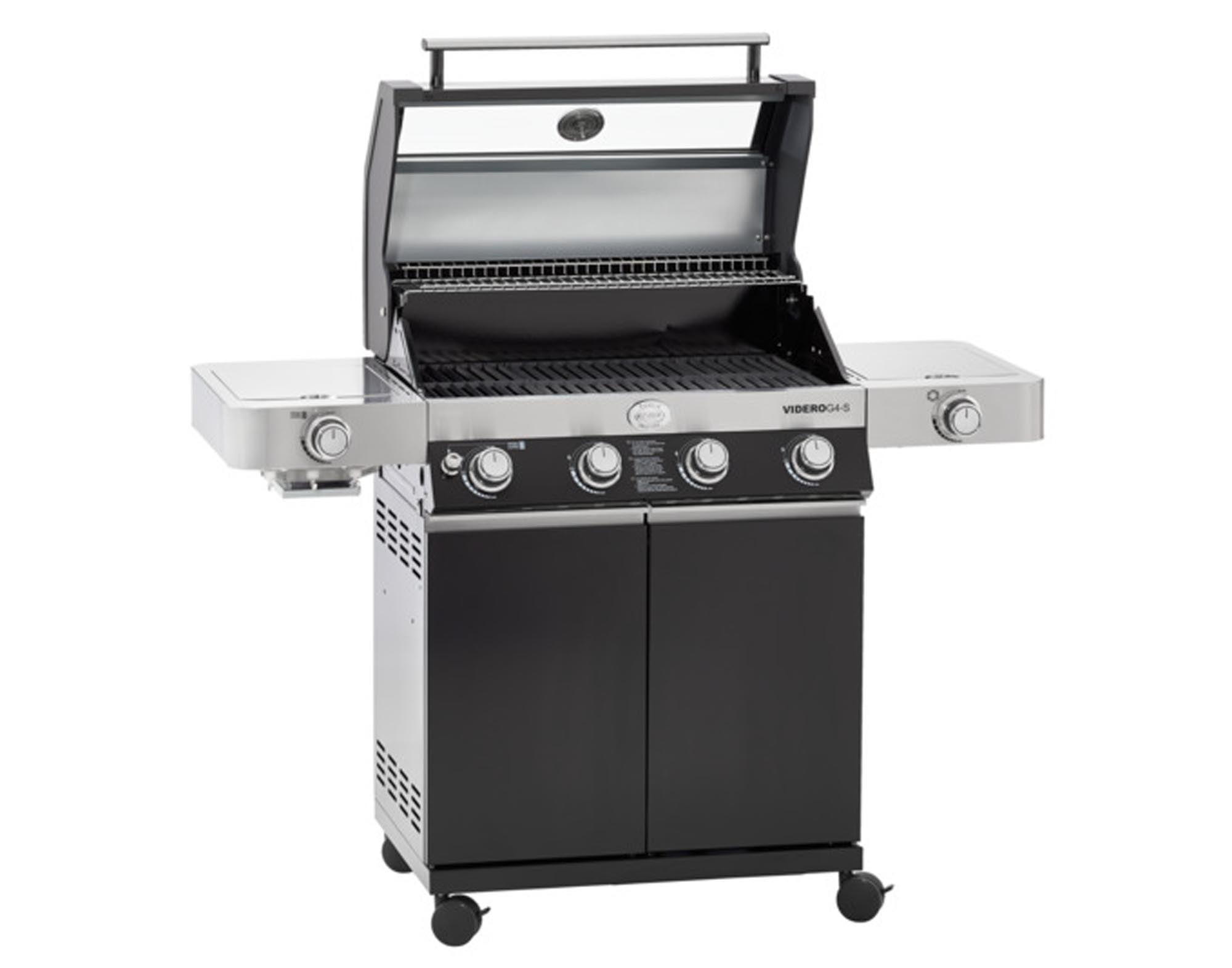 Entdecke den RÖSLE Gasgrill Videro G4 G4-S schwarz: leistungsstark, mit Edelstahlbrennern, großzügiger Grillfläche und hochwertiger Verarbeitung für perfekte Grillmomente.