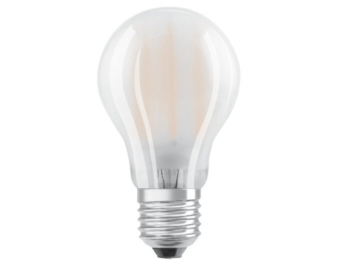 OSRAM LED-Lampe Retrofit Classic A E27 7.0W 806lm frosted Warm White in  präsentiert im Onlineshop von KAQTU Design AG. Leuchtmittel ist von OSRAM