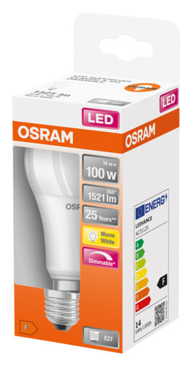 Energieeffiziente OSRAM LED-Lampe Superstar Classic A E27, 13W, 1521lm. Sofortige Helligkeit, hohe Farbkonsistenz, ideal für jeden Raum.