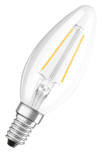 OSRAM LED-Lampe Retrofit Star Classic B E14 4.0W 470lm clear Warm White in präsentiert im Onlineshop von KAQTU Design AG. Leuchtmittel ist von OSRAM