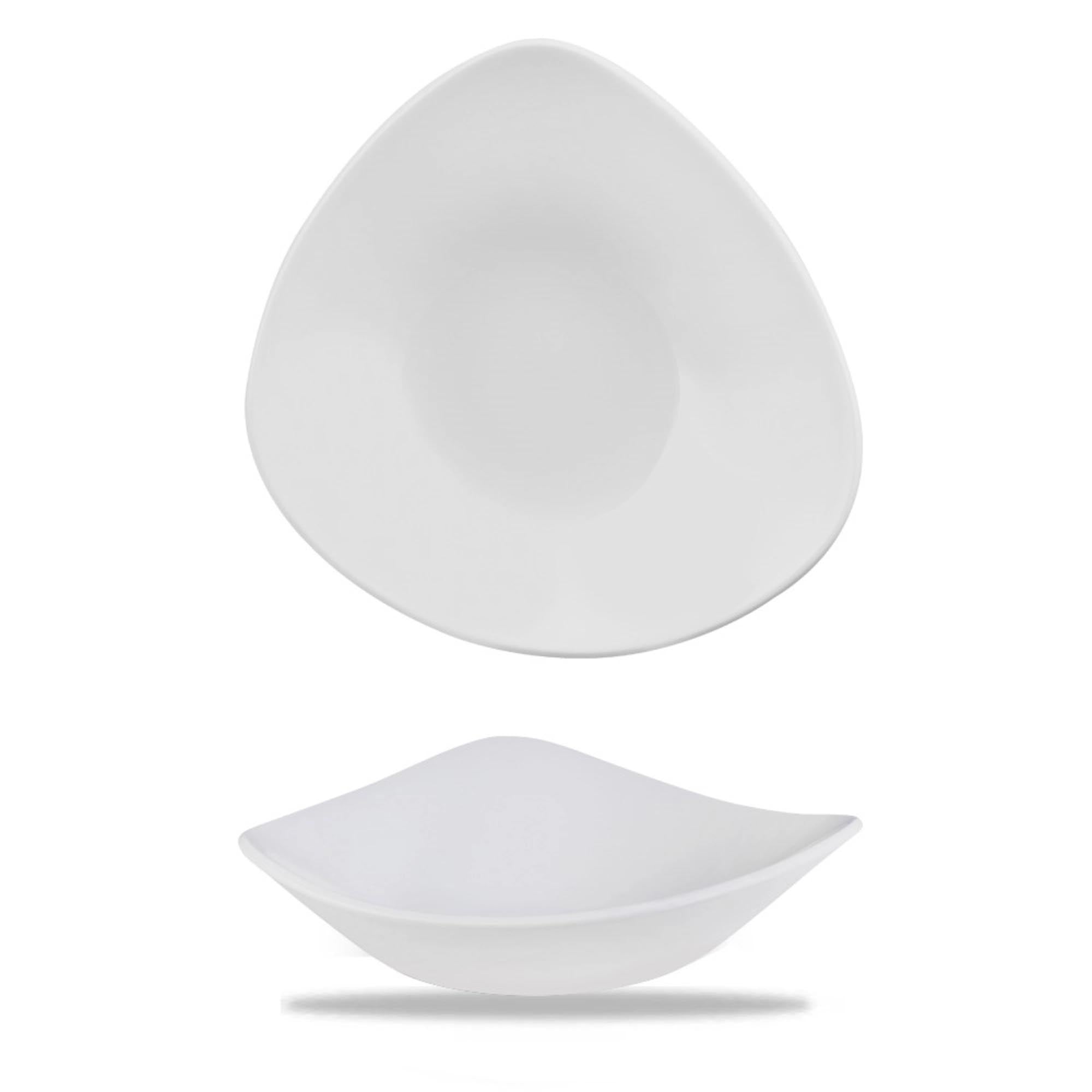 Elegante Vellum White Schale von Churchill, 18,5 cm, aus hochwertigem Porzellan, ideal für Salate, Beilagen, Desserts.