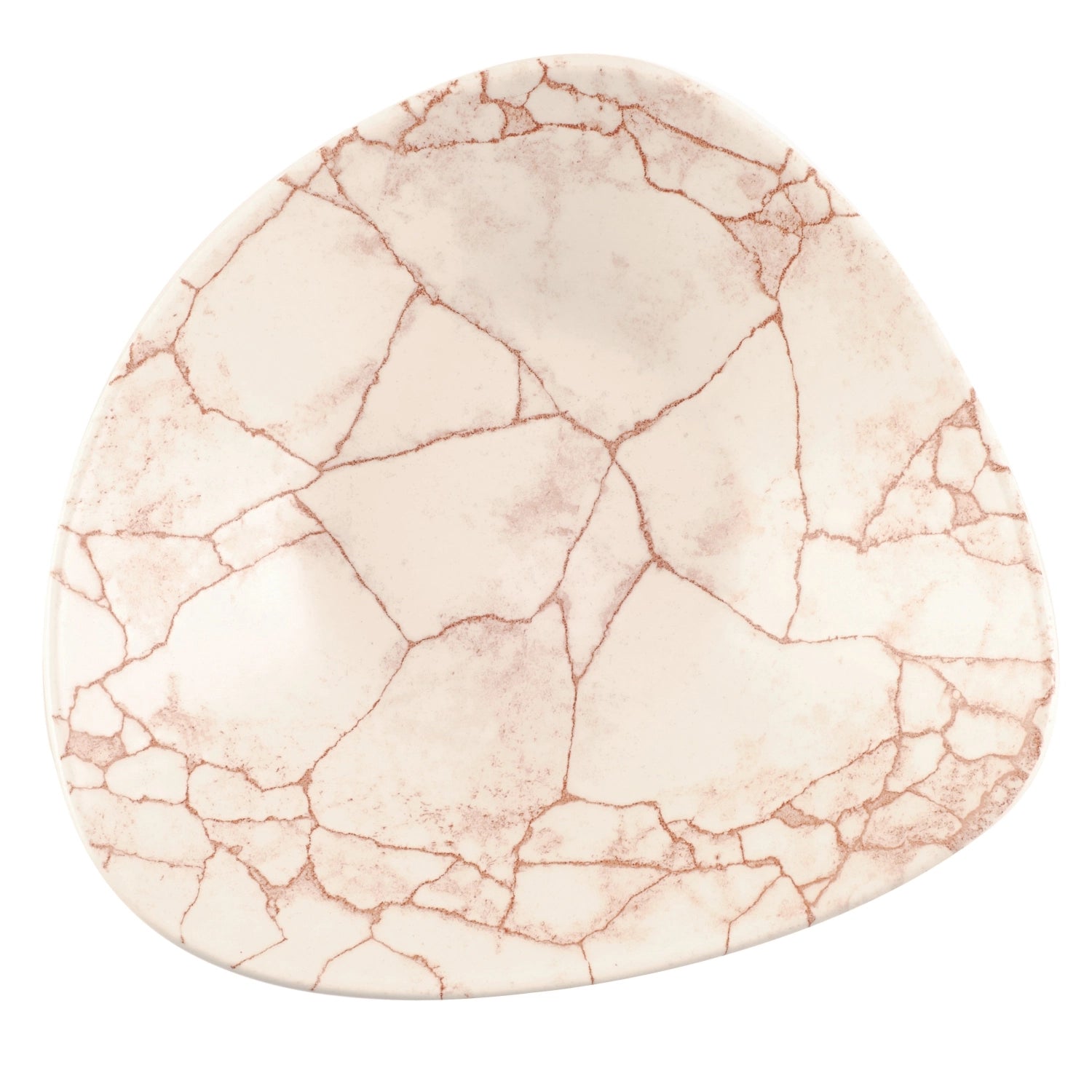 Entdecken Sie den S.P. Kintsugi Coral Triangel Teller tief 18.5cm von Churchill. Hochwertiges Porzellan, Kintsugi-Technik, spülmaschinenfest und ideal für Suppen und Salate.