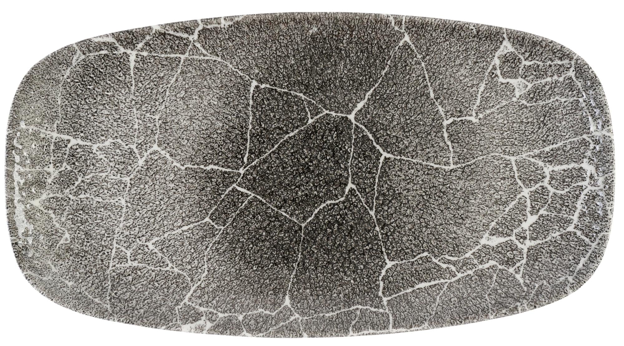 Entdecken Sie die S.P. Kintsugi Reverse Quartz Black Chefs Platte von Churchill – stilvoll, robust und ideal für kreative Präsentationen in Gastronomie.