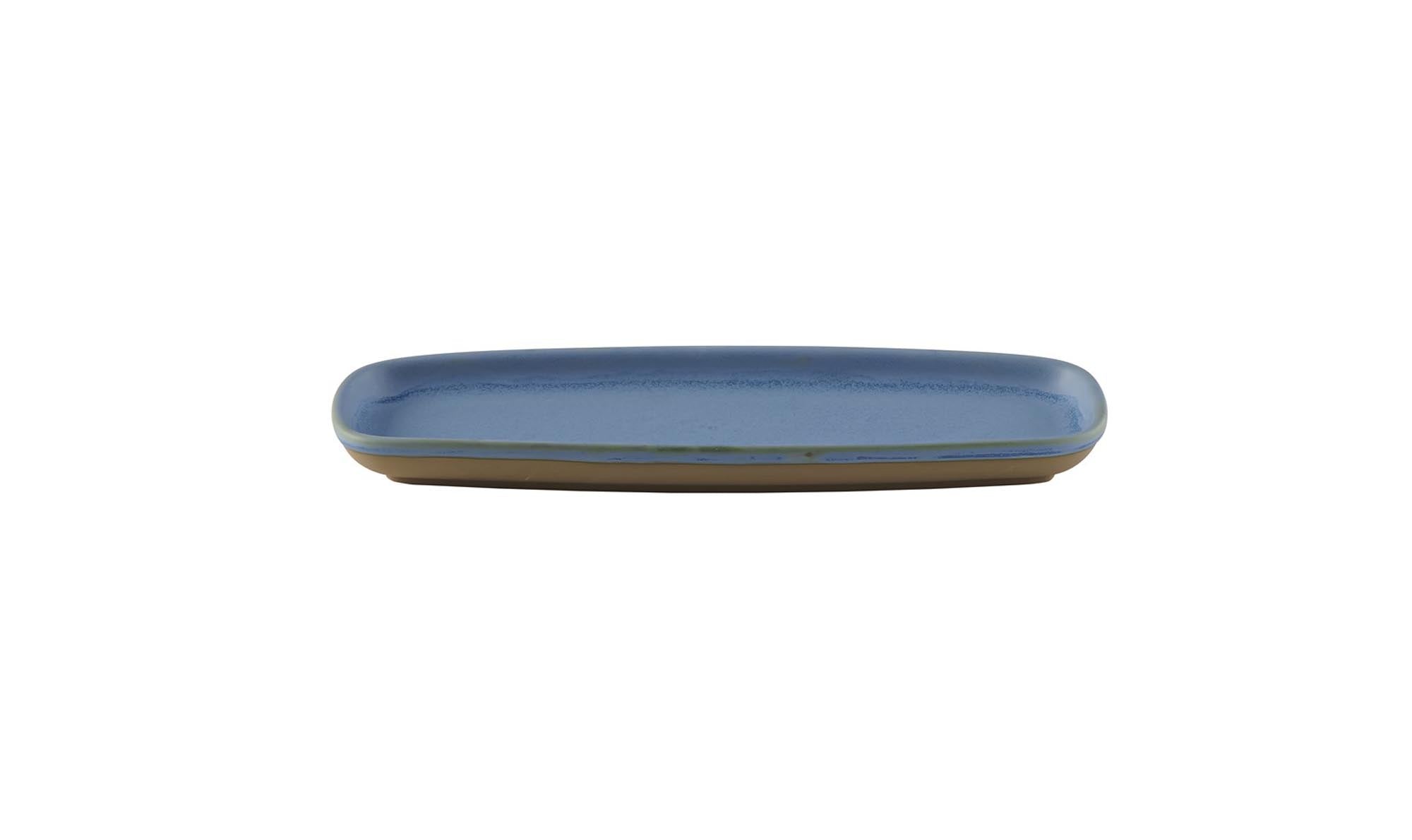 Emerge Oslo Blue rechteckige Platte von Churchill, 25.1x10cm, in elegantem Blau, ideal für stilvolle Tischdekoration und Servieren.