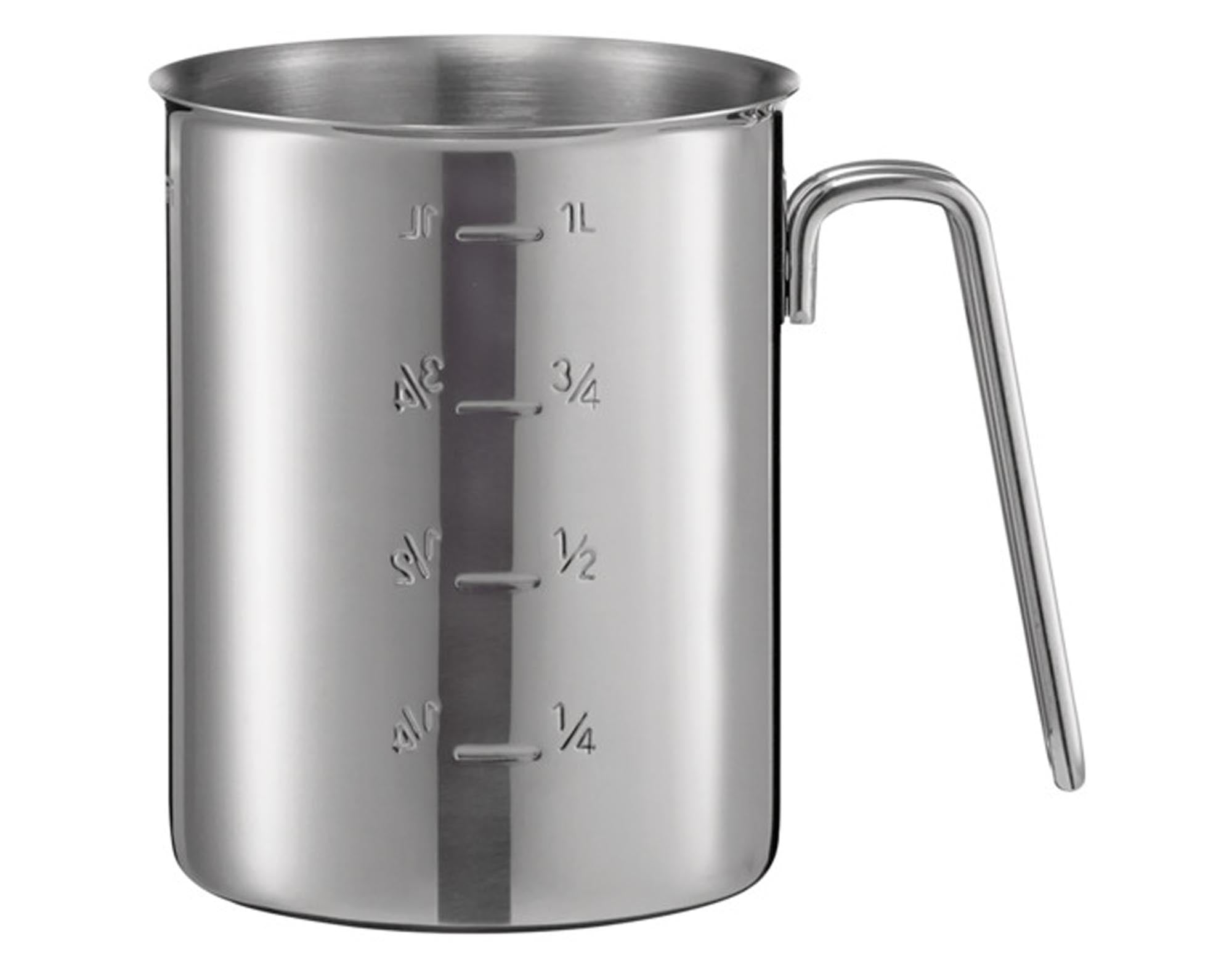 Entdecken Sie den RÖSLE Messbecher Inox 1.0 l: hochwertiger Edelstahl, präzise Messung, ergonomischer Griff – ideal für Ihre Küche!