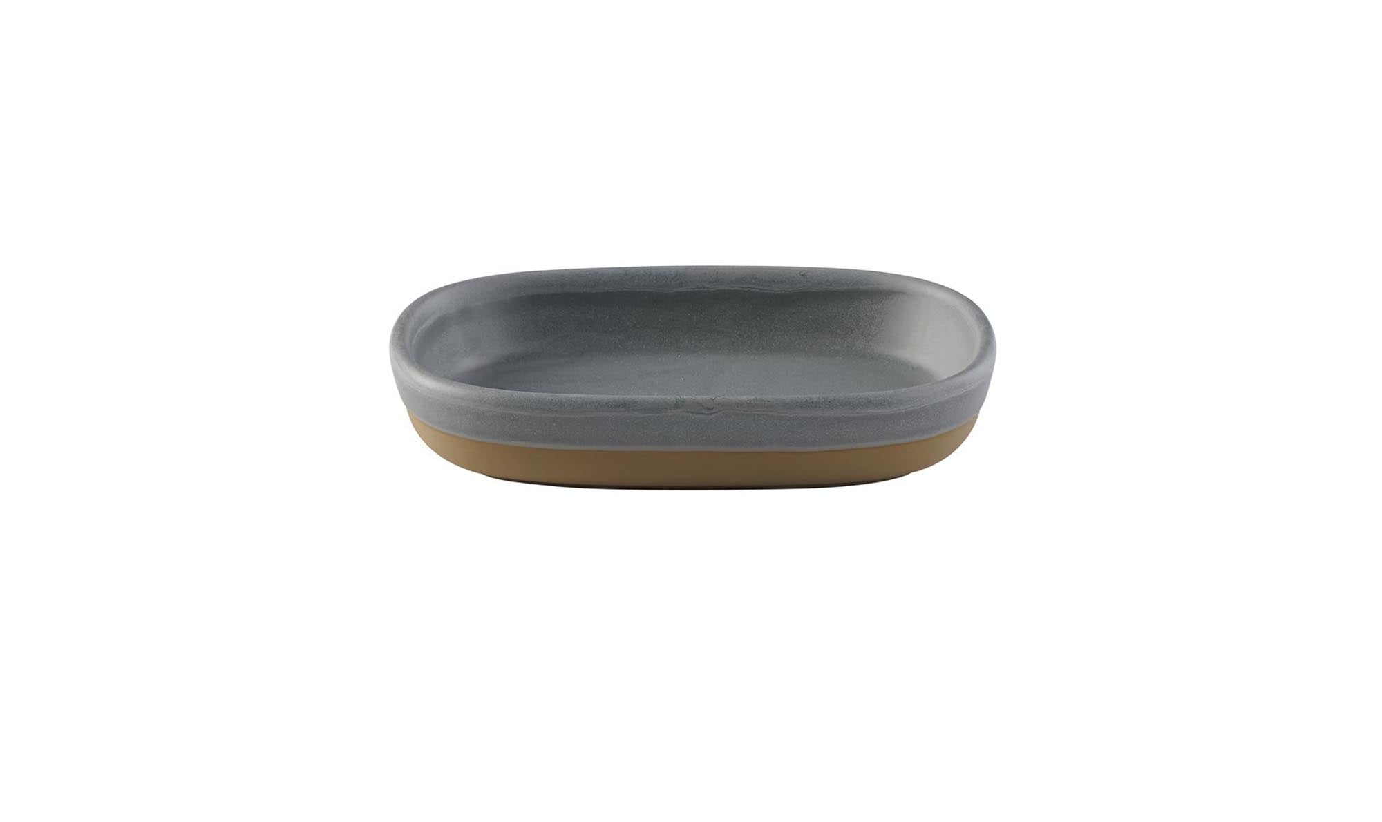 Emerge seattle gray plate rectangular 17.3x11.9x3.3cm