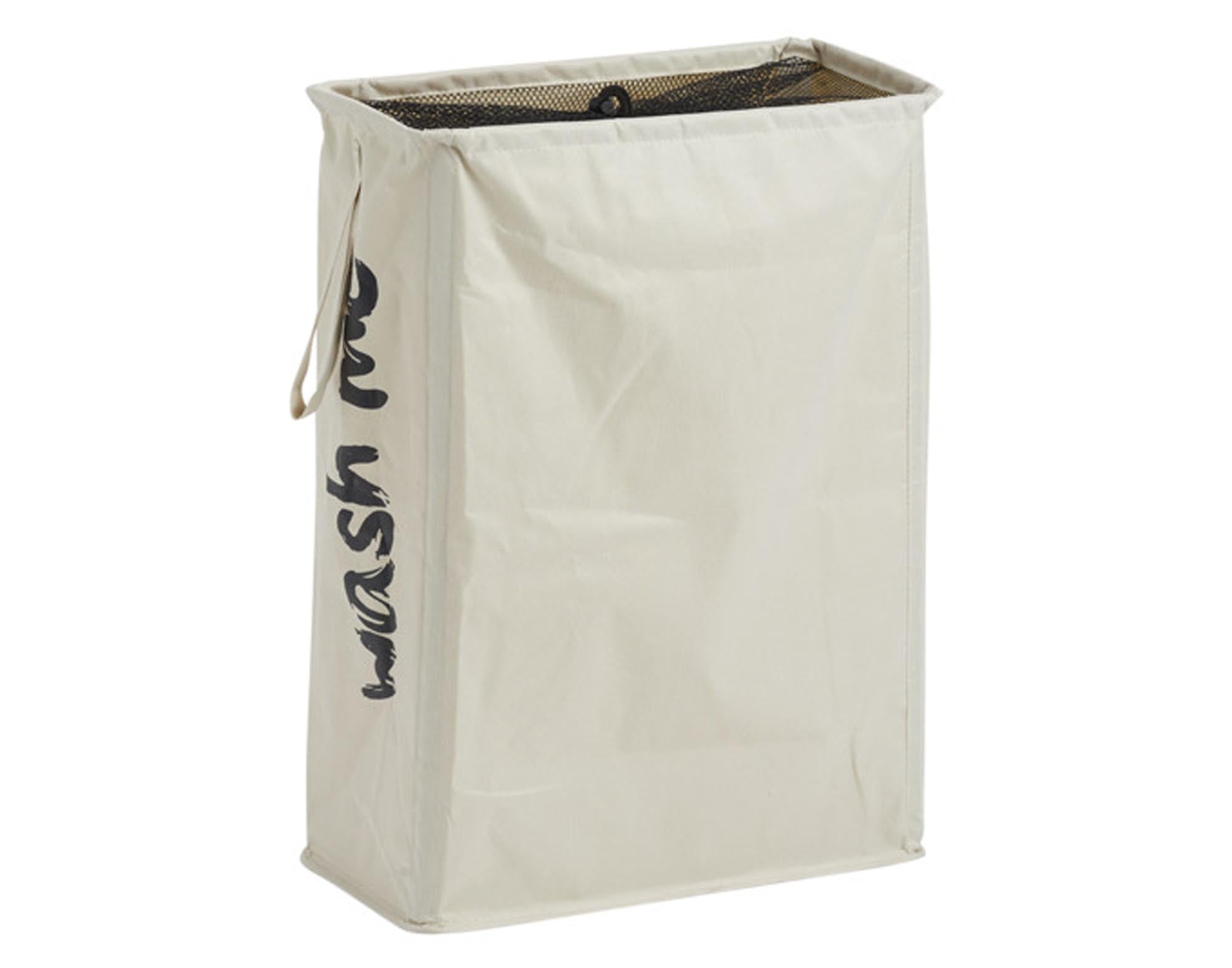 Eleganter Wäschesammler "Wash me" von ZELLER PRESENT, 40x20x56 cm, aus hochwertigem Polyester, ideal für Ordnung und modernes Design.