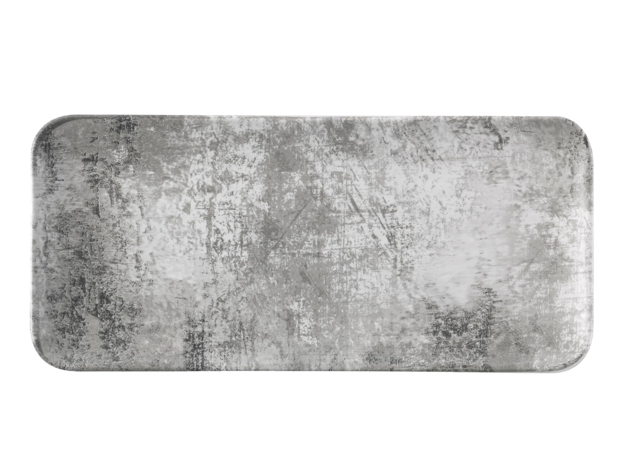 Stilvolle, langlebige Keramikplatte (34.6x15.6cm) in modernem Grau, ideal für elegante Präsentationen. Spülmaschinen- und mikrowellenfest.