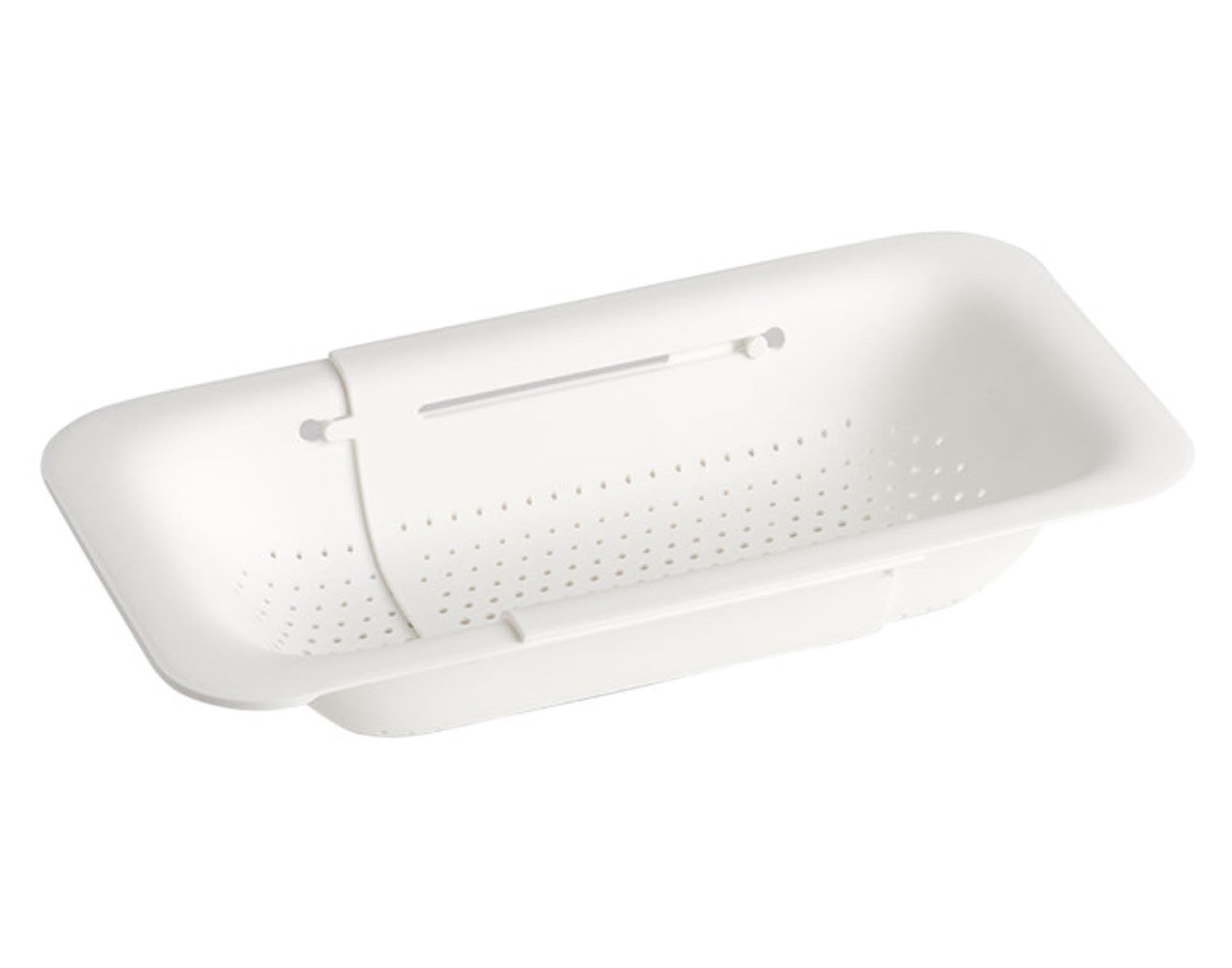Entdecken Sie das ZELLER Spülbeckensieb ausziehbar in Weiß (49,4x20 cm) – ideal für Sauberkeit, Ordnung und effizientes Abwaschen in Ihrer Küche.