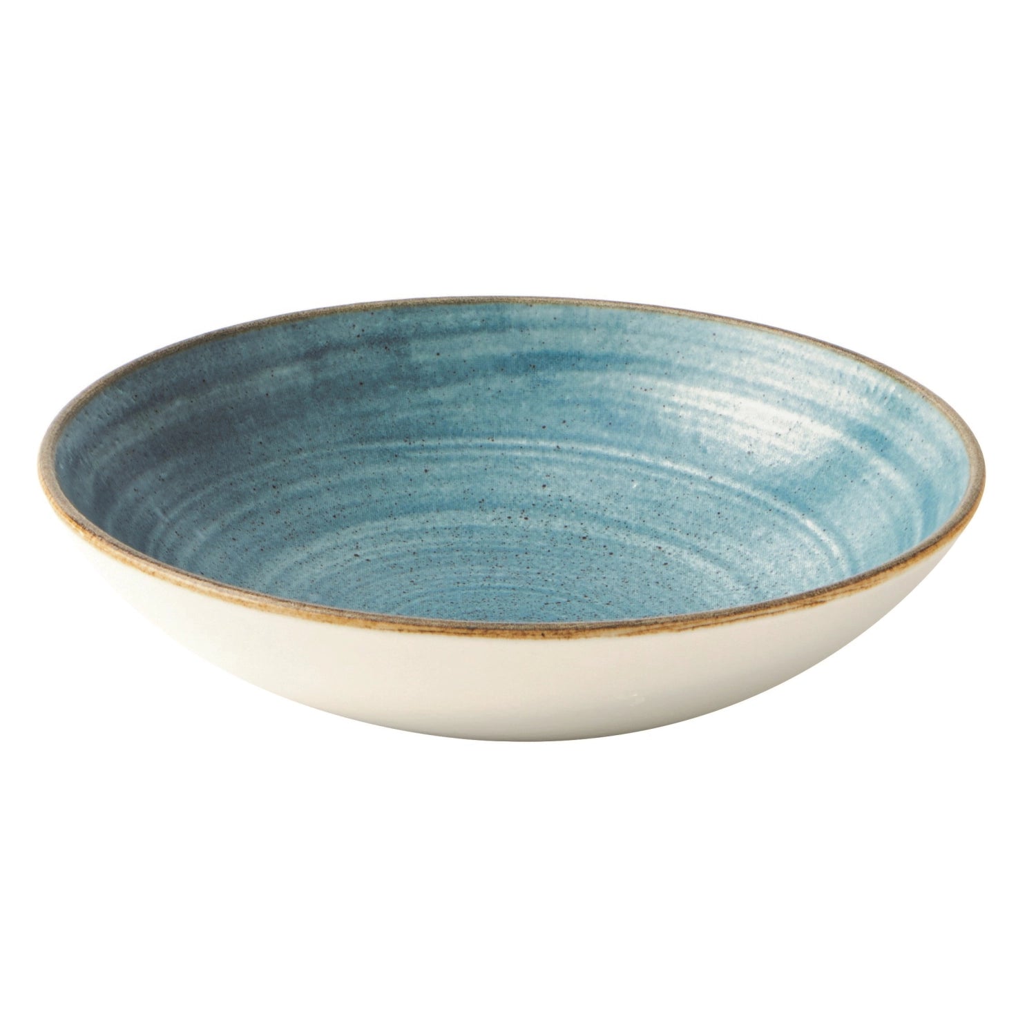 Eleganter, tiefblauer Coupe Teller aus der Stonecast Raw Blue Kollektion, 18.2 cm, perfekt für kreative Anrichteideen und besondere Anlässe.
