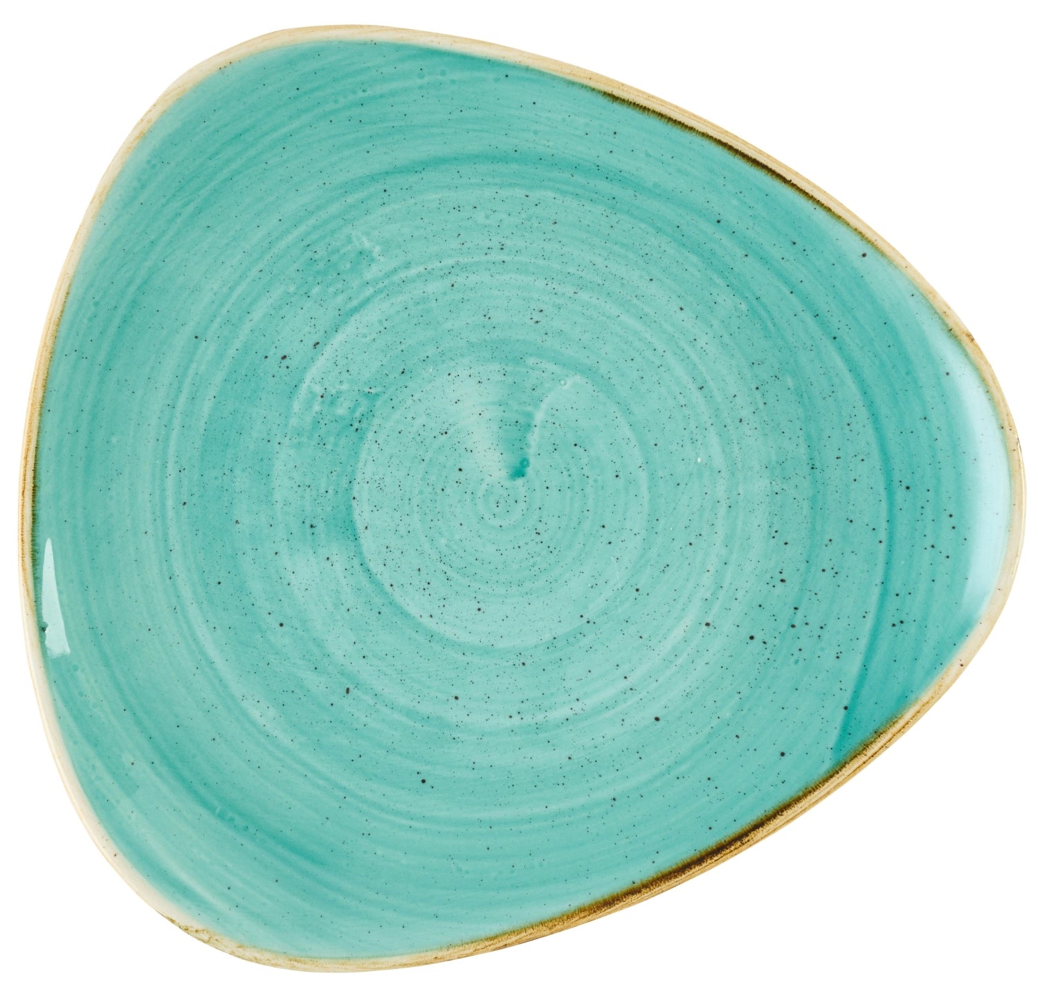 Stonecast Mint Triangle Plate Flat 22.9cm