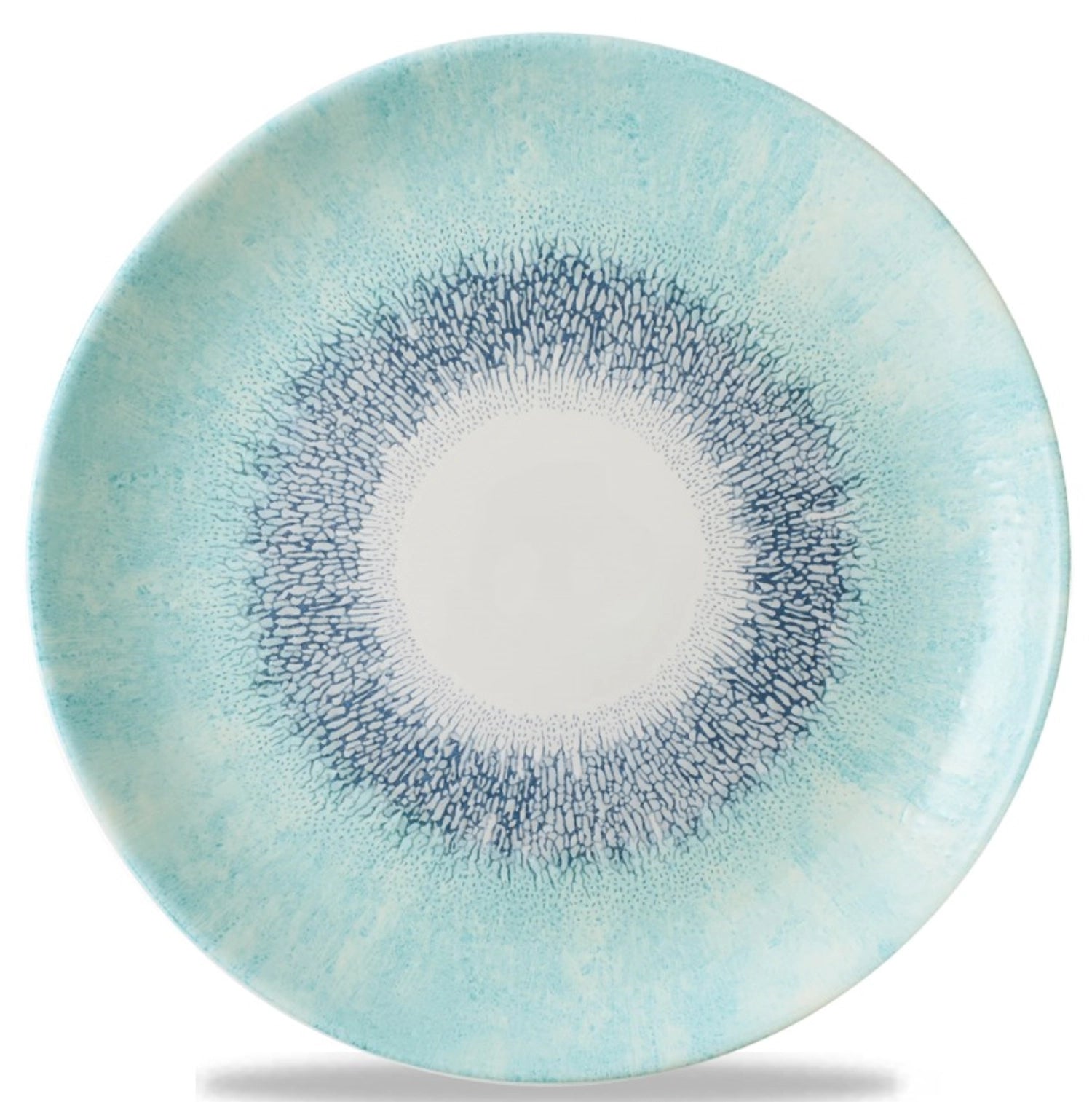 Fusion Aquamarine Coupe plate flat 28.8cm