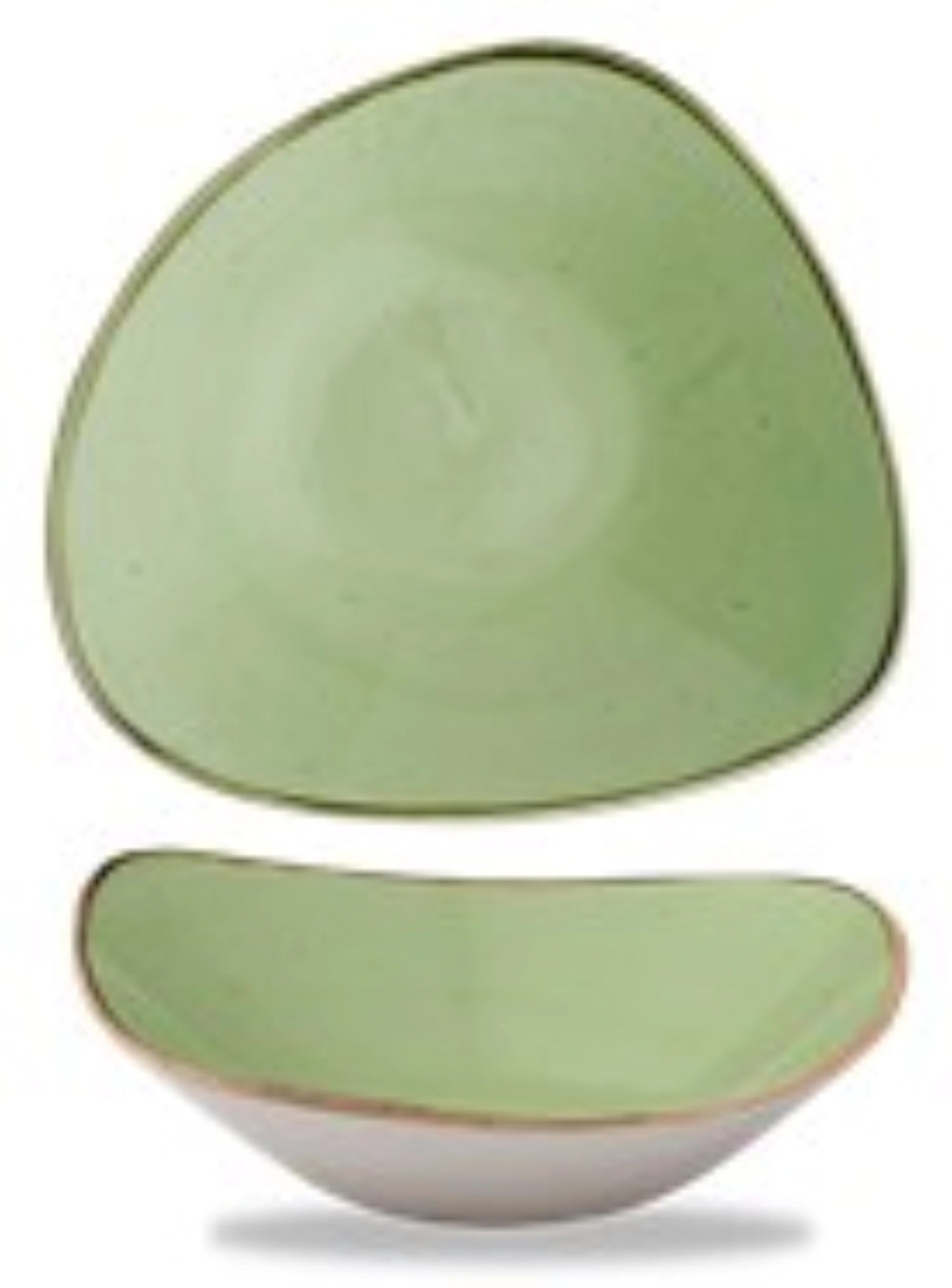 Stonecast Sage Green Triangle Bowl 15.3cm