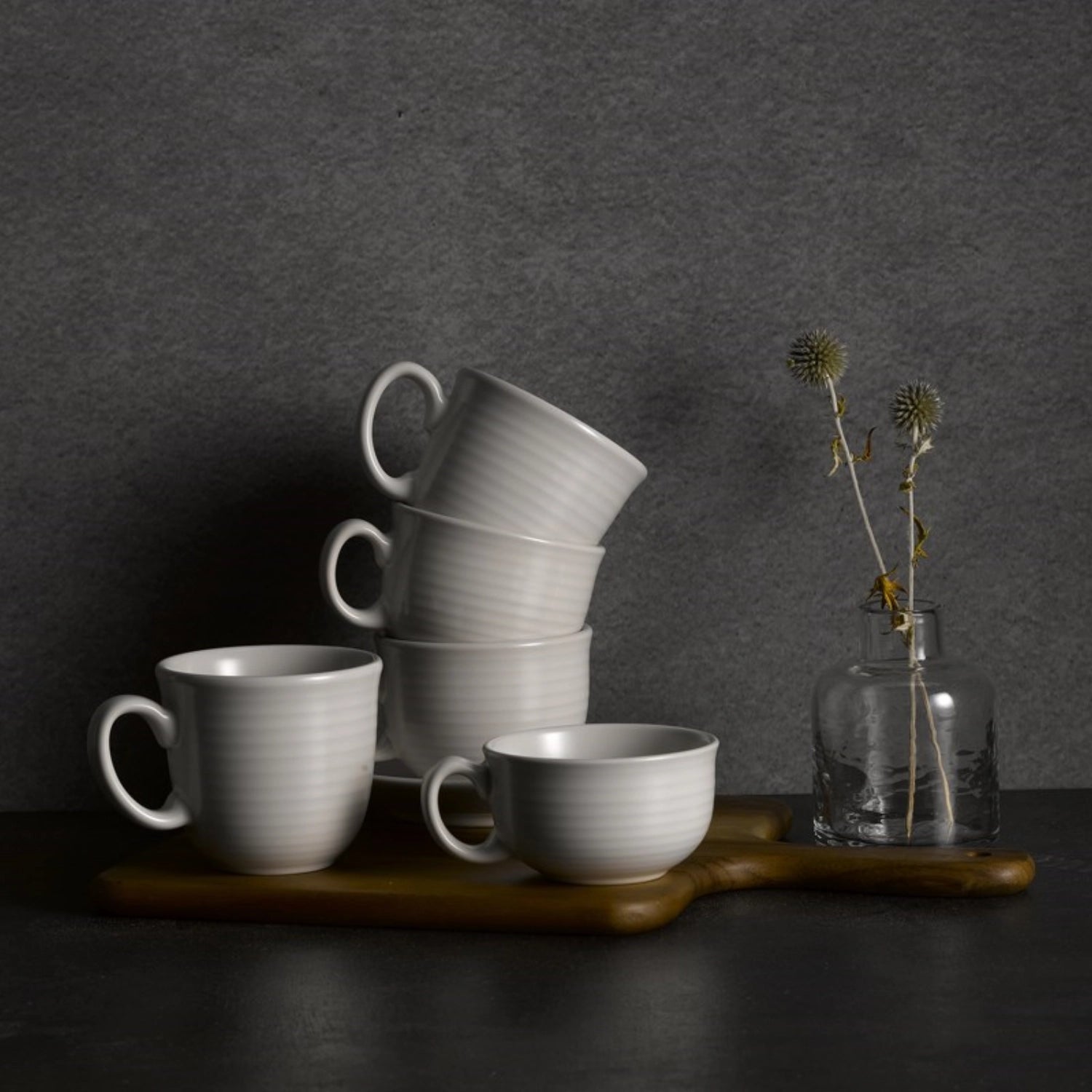 Evo Pearl Becher H8.5cm 32cl von Churchill: Hochwertiges Porzellan, elegant, spülmaschinenfest, ideal für Kaffee, Tee, Säfte und Cocktails.