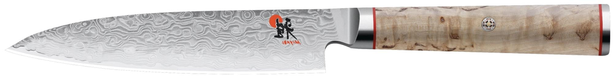 Exquisites MIYABI 5000MCD CHUTOH: 160mm MC66-Stahlklinge, Pakka-Holzgriff, ideal für präzises Schneiden in der Küche.