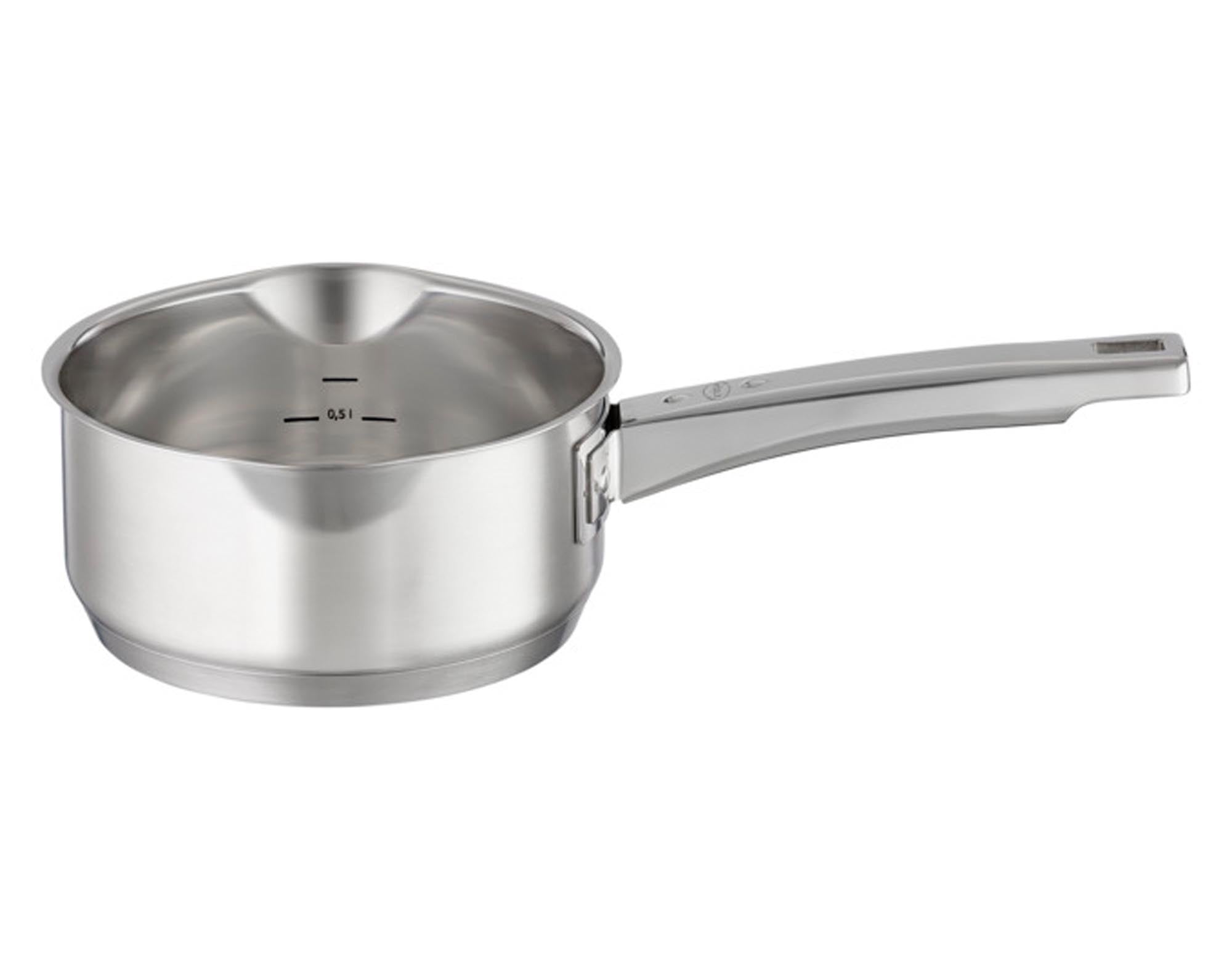 Entdecken Sie die RÖSLE Stielkasserolle ohne Deckel Expertiso ø 16 cm aus hochwertigem Edelstahl. Ideal für präzises Kochen und perfekte Ergebnisse.