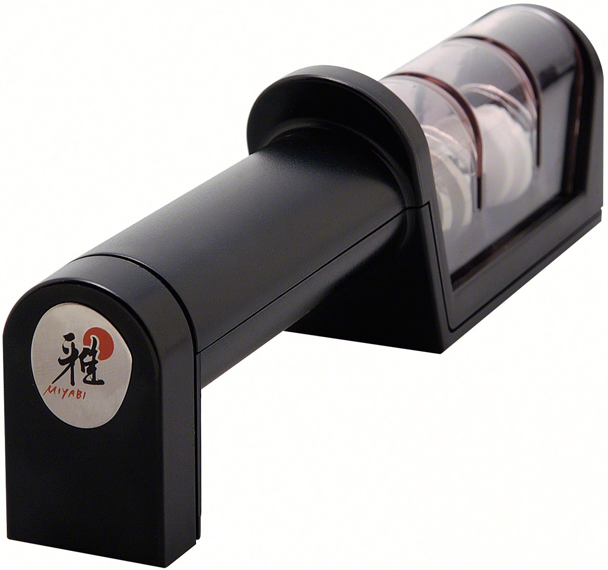 Miyabi Messerschärfer: Hochwertiger Schärfer mit Diamant- und Keramikrollen für optimale Klingenpflege und perfekte Schneidleistung.