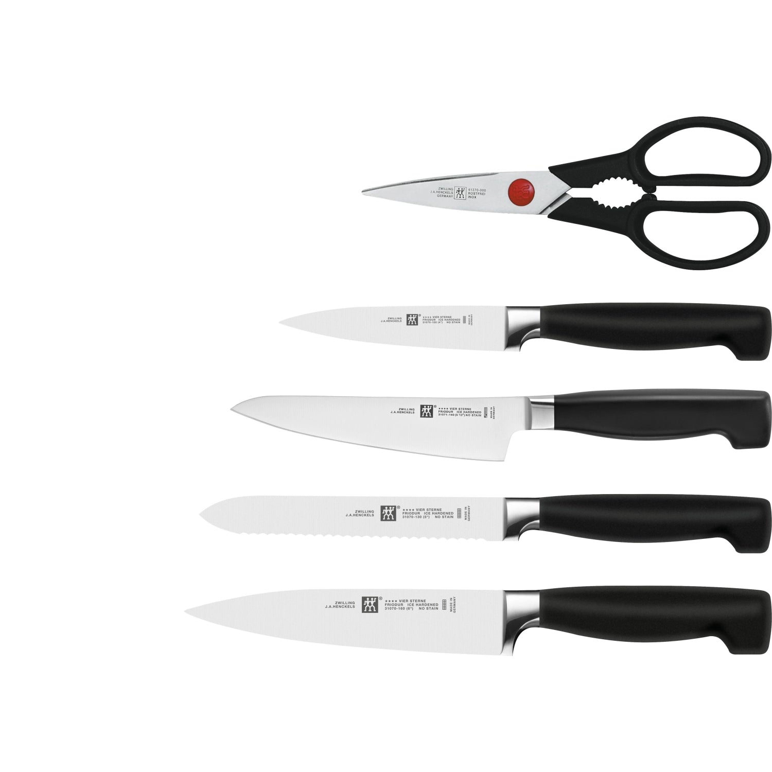 Eleganter schwarzer Messerblock "Lady Block" von Zwilling Kitchen, 6-teilig, ideal für die stilvolle Aufbewahrung von Küchenmessern.