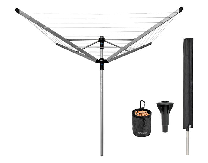 BRABANTIA Wäscheschirm Lift-O-Matic Advance metallic grey 60 m in präsentiert im Onlineshop von KAQTU Design AG. Gartenutensilien ist von BRABANTIA