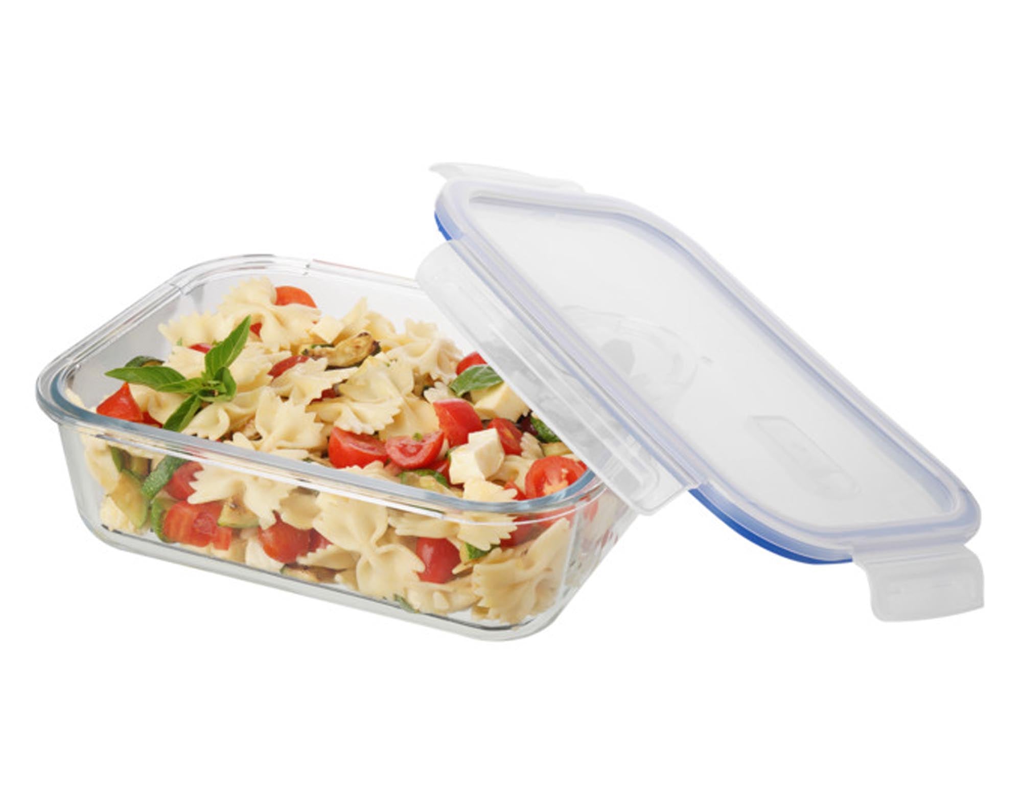 EVA Frischhaltedose aus Glas (1040ml) mit Clips: langlebig, mikrowellenfest, umweltfreundlich. Ideal für frische Lebensmittel und stilvolle Aufbewahrung.