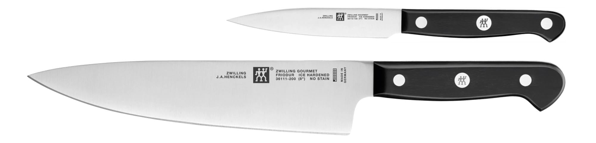 Entdecken Sie das ZWILLING Gourmet Messerset 2-tlg. mit Schäl- und Kochmesser. Hochwertiger Edelstahl, ergonomischer Griff, perfekte Schneidleistung!