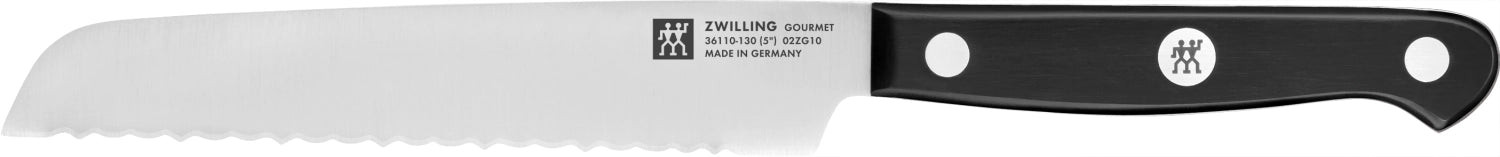 Eleganter ZWILLING Gourmet Messerblock aus natürlichem Holz, 7-teilig, perfekt für stilvolle und sichere Messeraufbewahrung in Ihrer Küche.