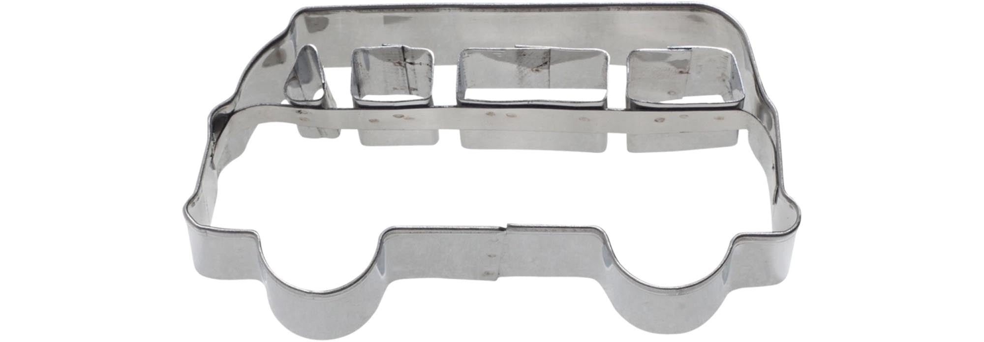 Entdecken Sie die Ausstechform Bus 2D von Westmark (6 cm) aus hochwertigem Edelstahl. Ideal für kreative Plätzchen und Kekse, perfekt für Kindergeburtstage!
