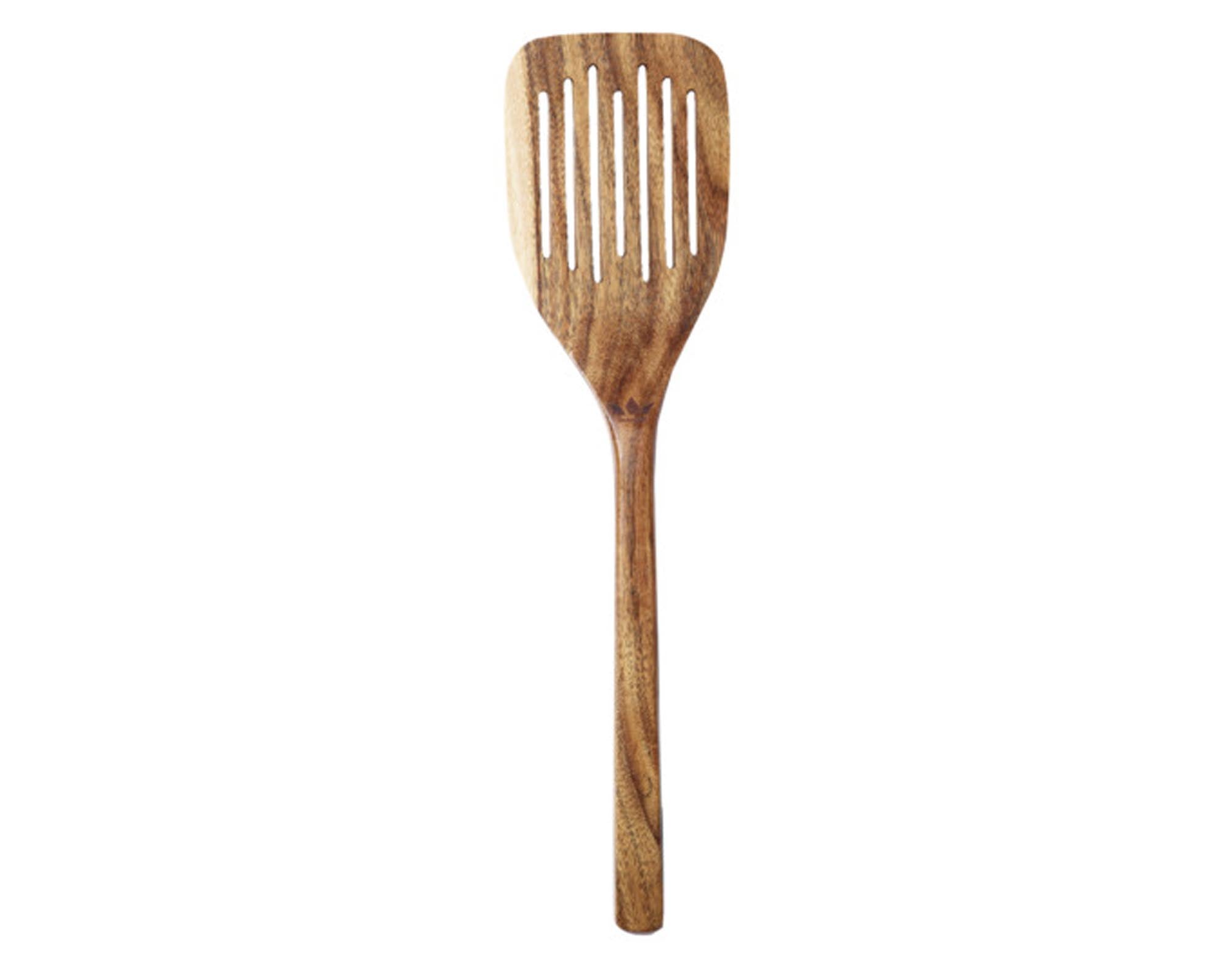 Eleganter Holzwender aus Akazienholz, 31.1 cm, von DUTCHDELUXES. Ideal für Antihaftpfannen, langlebig und pflegeleicht.