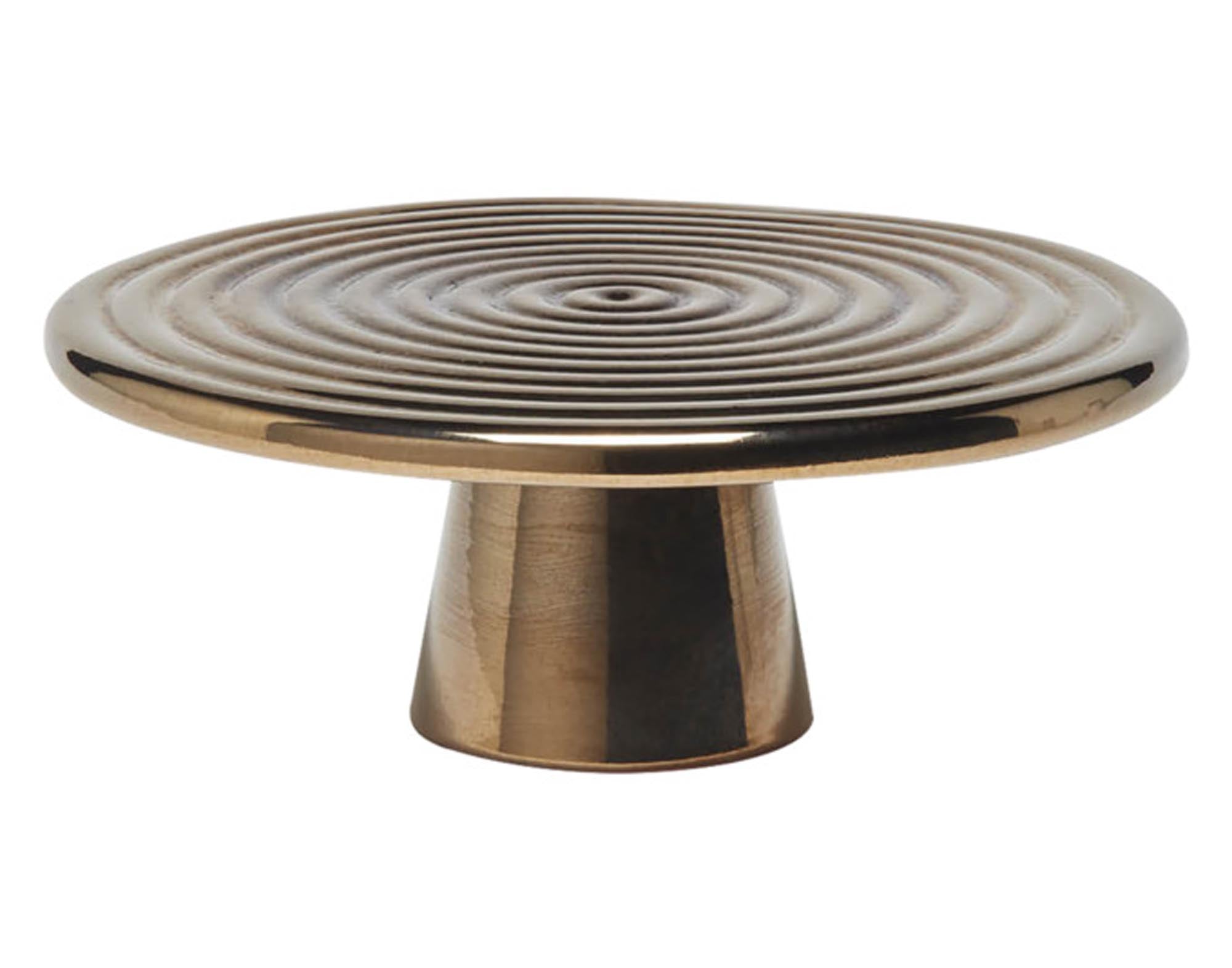 Elegante DUTCHDELUXES Schale "Teller auf Fuß" aus hochwertigem Porzellan, 20 cm, vielseitig für Desserts und Obst, spülmaschinenfest.