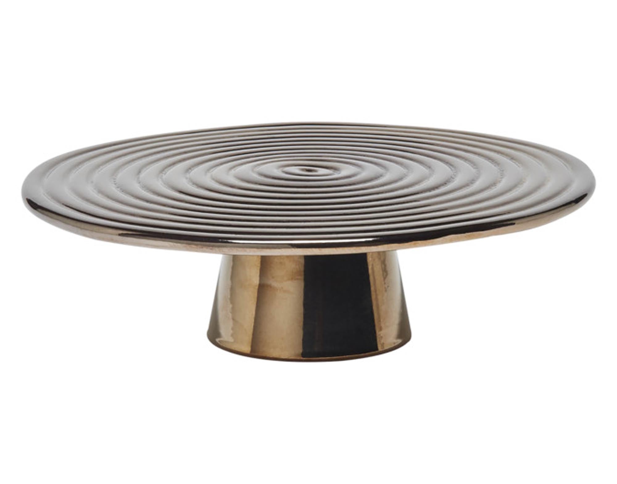 Erleben Sie den eleganten Teller auf Fuss ø 32 cm von DUTCHDELUXES. Hochwertiges Porzellan, ideal für festliche Anlässe und den täglichen Gebrauch.