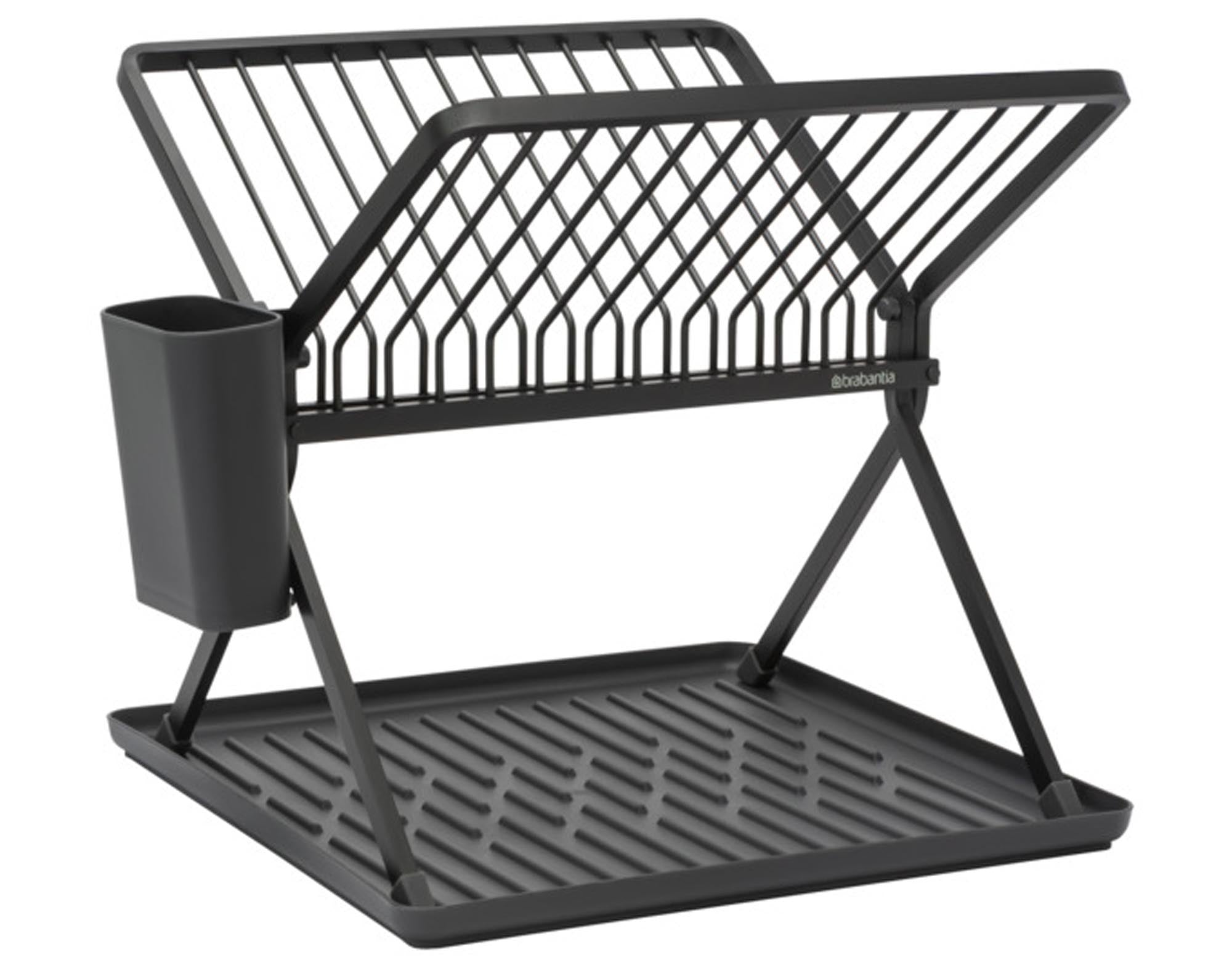 Entdecken Sie den BRABANTIA Abtropfständer klein faltbar SinkSide in dark grey. Kompakt, stabil und platzsparend – ideal für jede Küche!